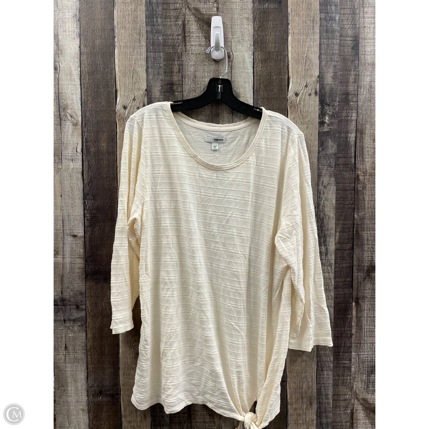 Top 3/4 Sleeve By Sonoma In Ivory, Size: Xl