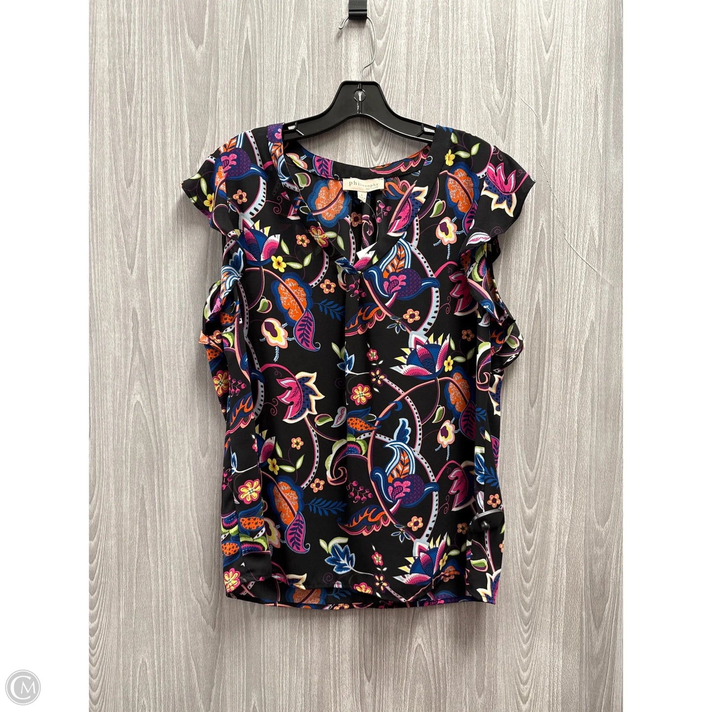 Top Short Sleeve By Philosophy In Multi-colored, Size: L