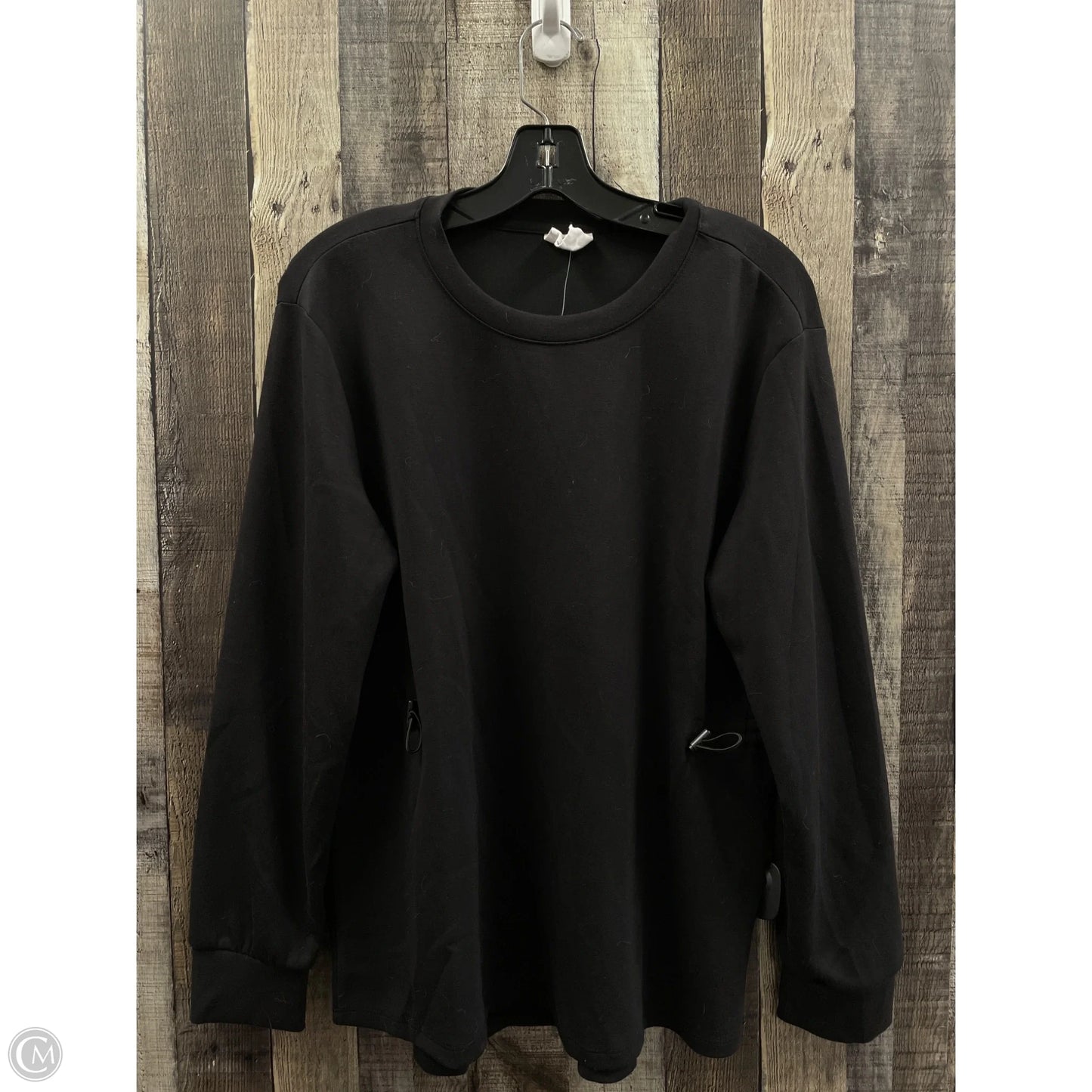 Tunic Long Sleeve By Sage In Black, Size: M