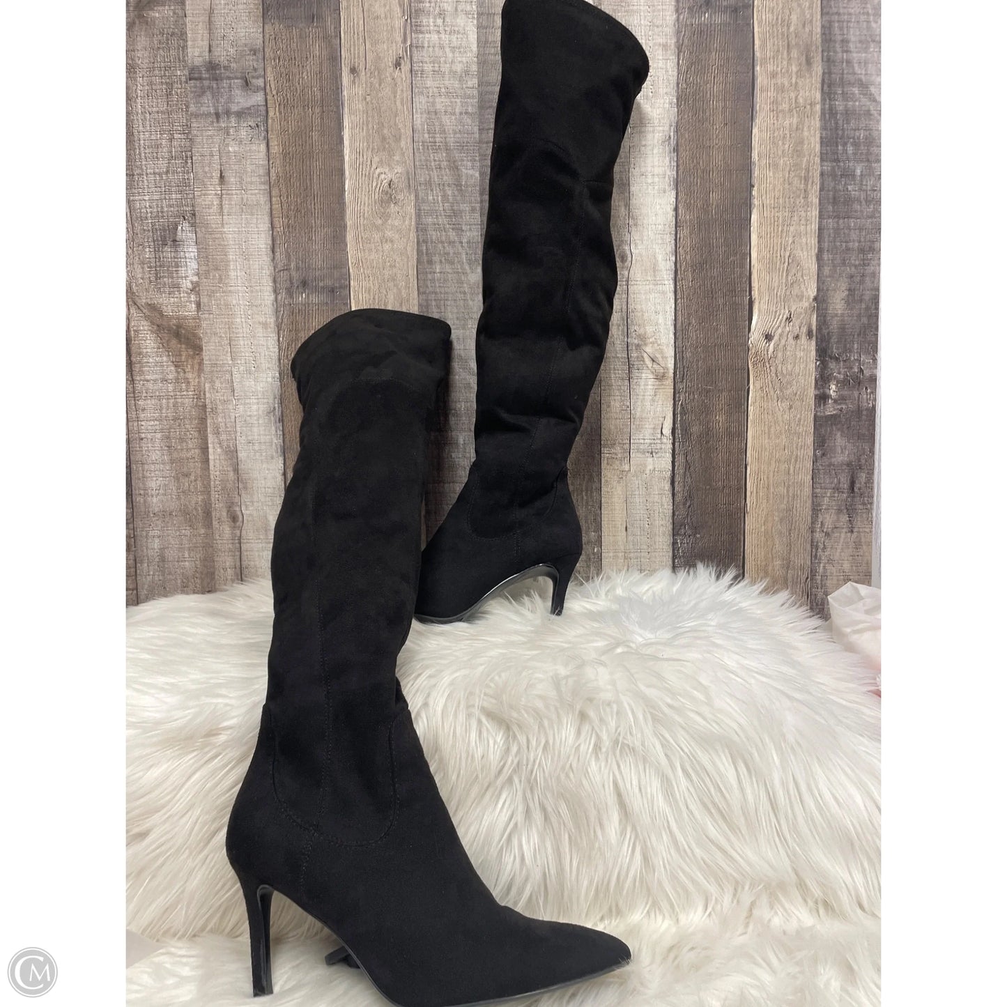 Boots Over-the-knee Heels By Marc Fisher In Black, Size: 9