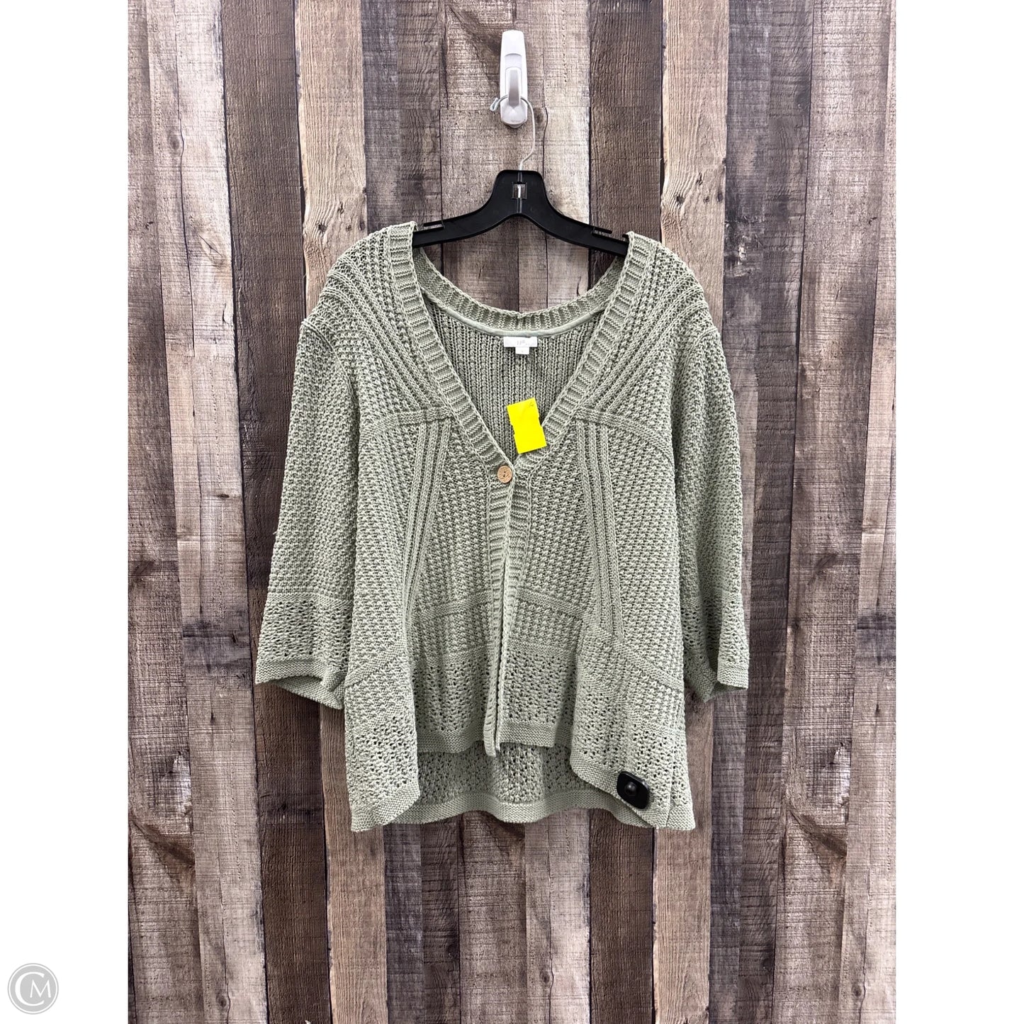 Sweater Cardigan By J. Jill In Green, Size: Xl