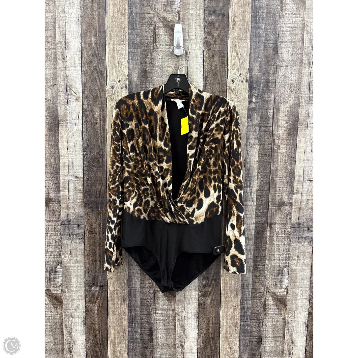 Bodysuit By Body Central In Animal Print, Size: L