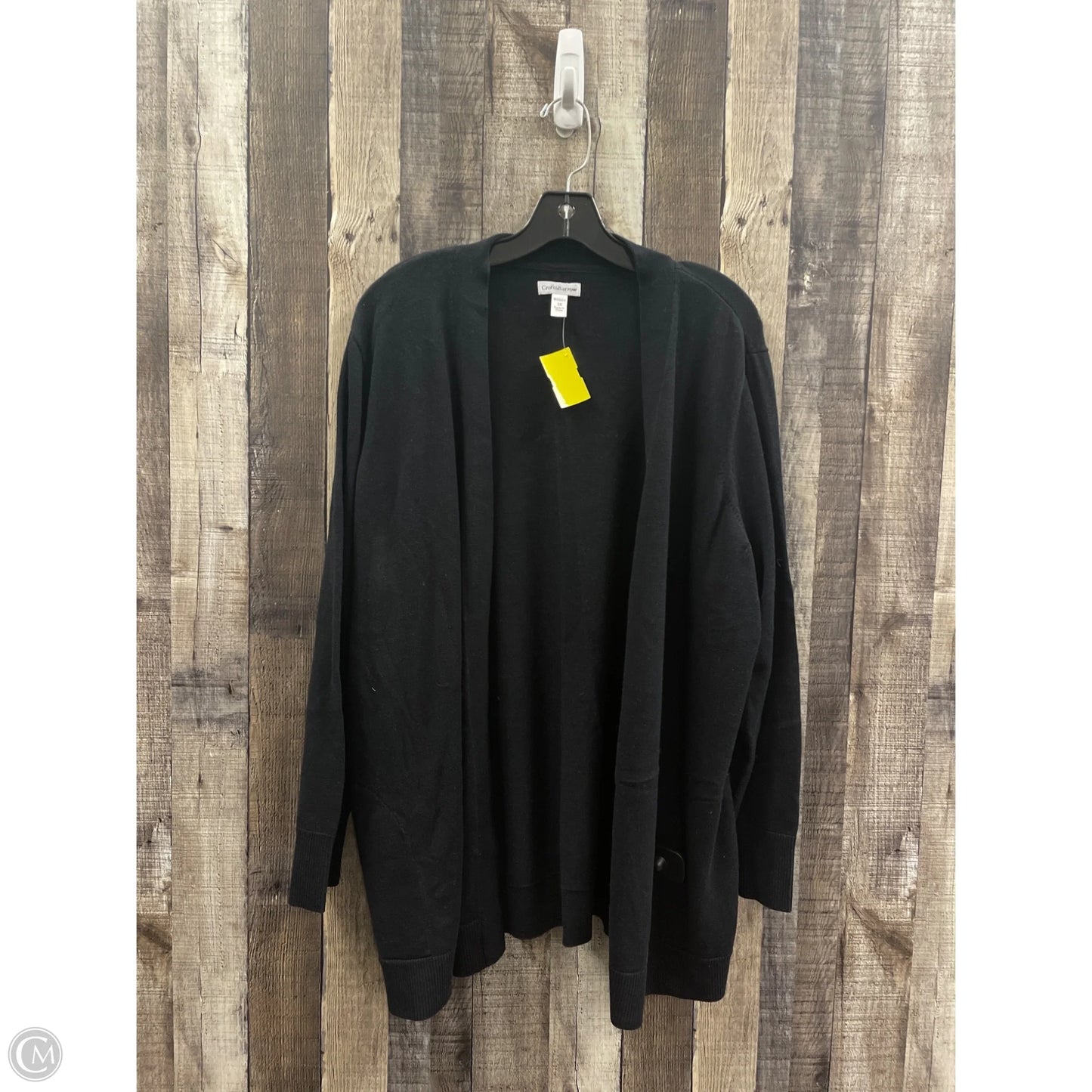 Sweater Cardigan By Croft And Barrow In Black, Size: 3x