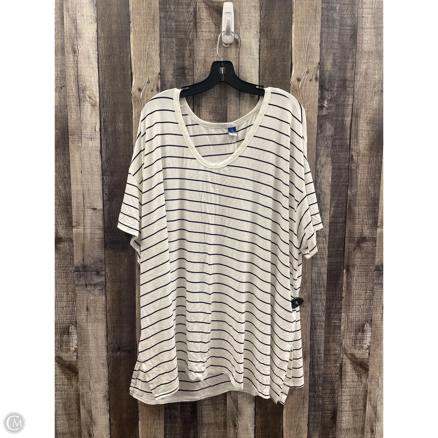 Top Short Sleeve By Old Navy In Striped Pattern, Size: 3x