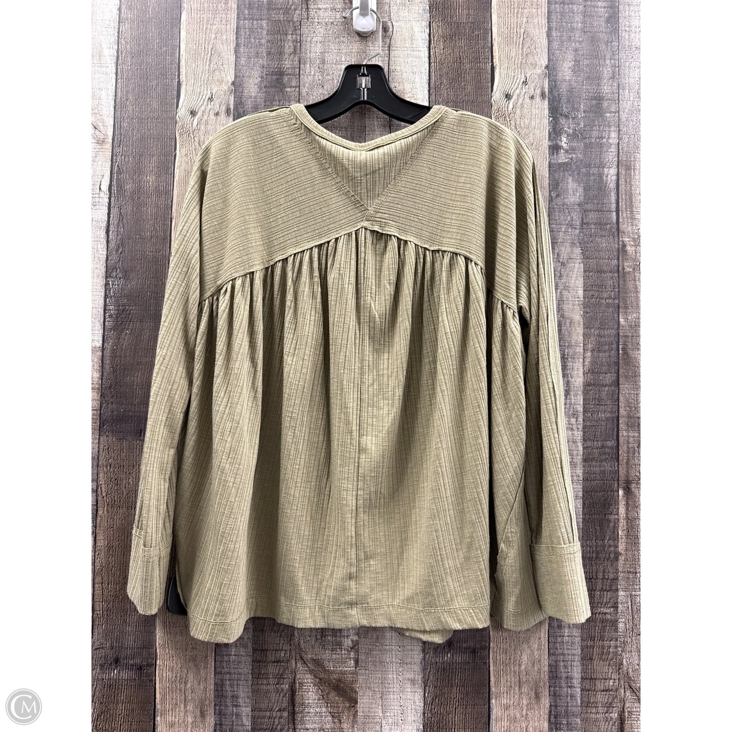 Top Long Sleeve By In Loom In Green, Size: M