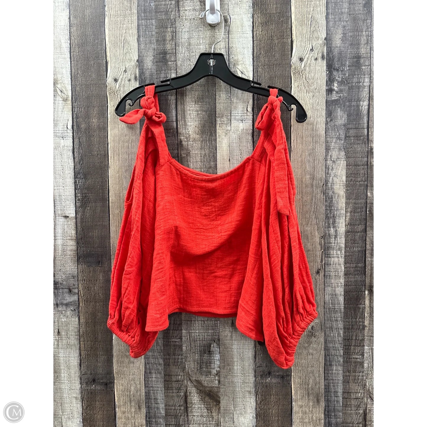 Top Long Sleeve By Billabong In Red, Size: L