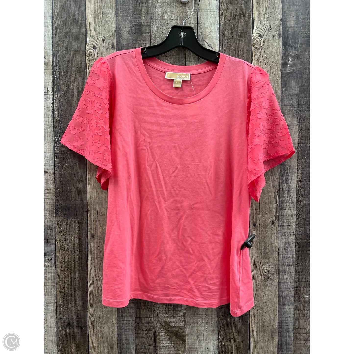 Top Short Sleeve By Michael By Michael Kors In Pink, Size: L
