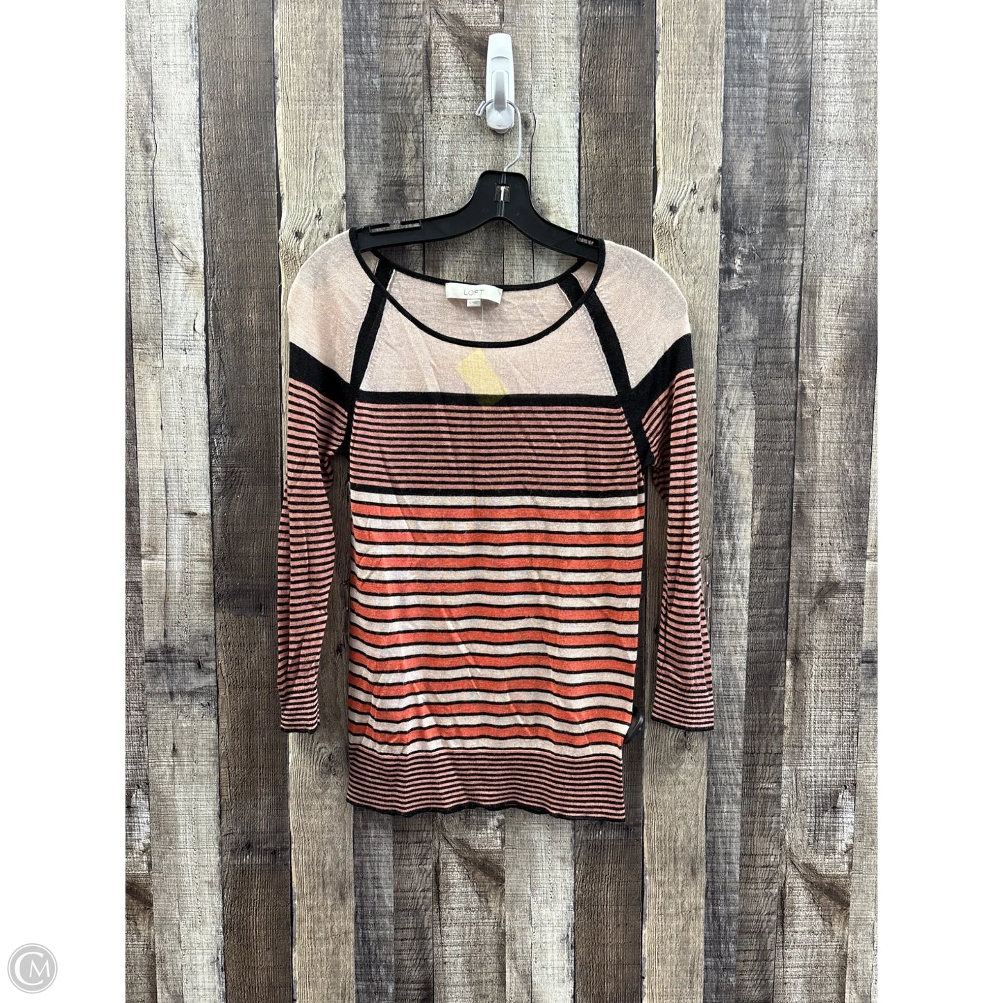 Top Long Sleeve By Loft In Multi-colored, Size: S