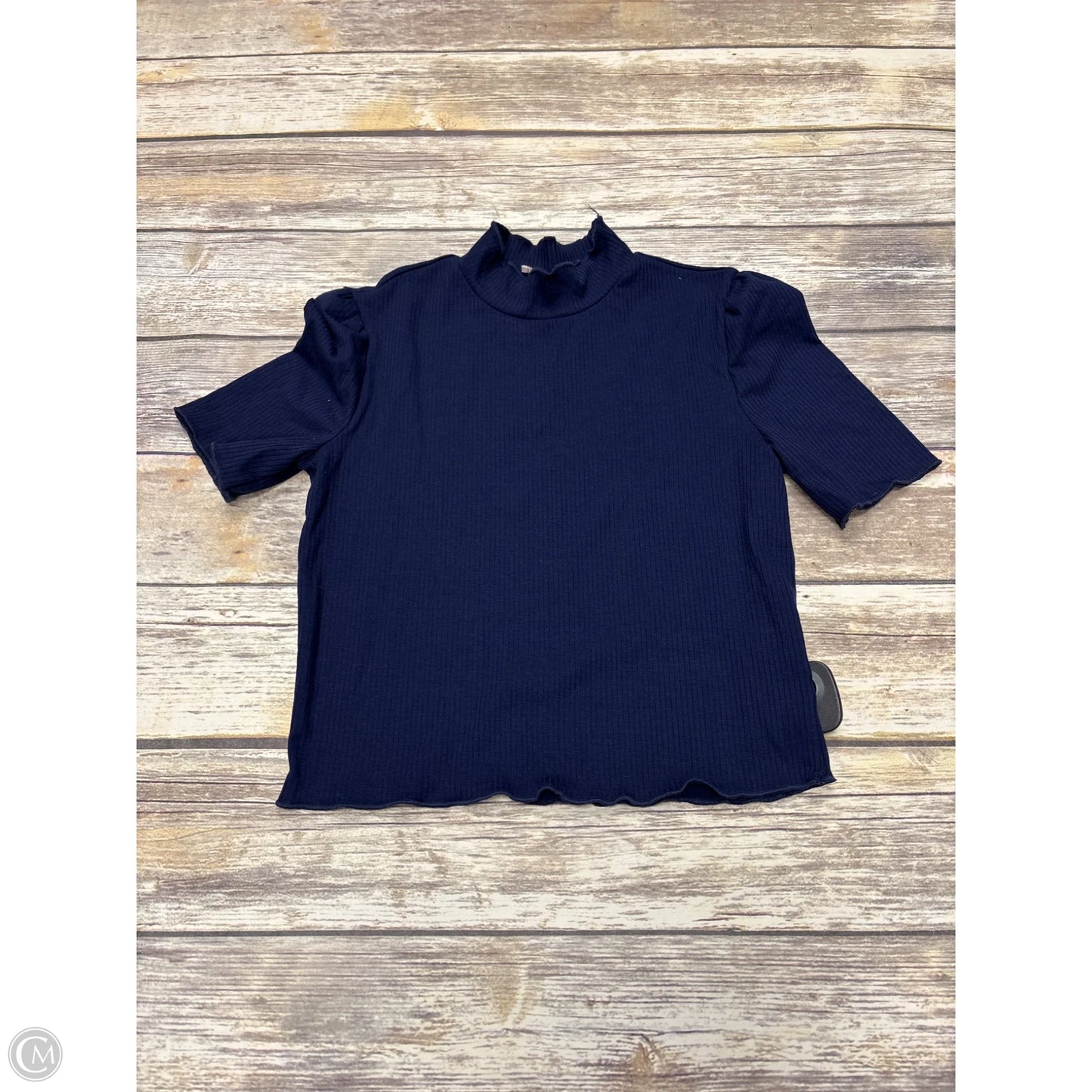 Top Short Sleeve By Mi Ami In Navy, Size: S