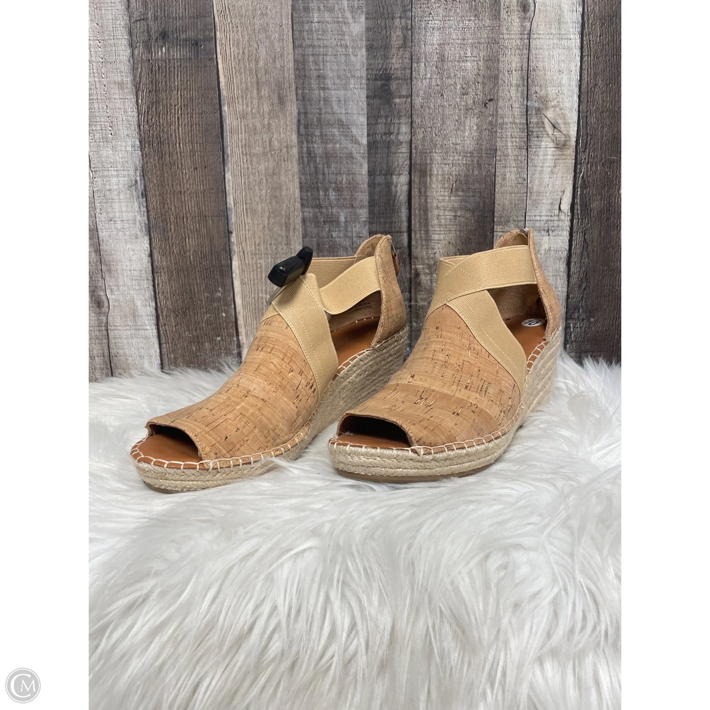 Sandals Heels Platform By Gentle Souls In Tan, Size: 10