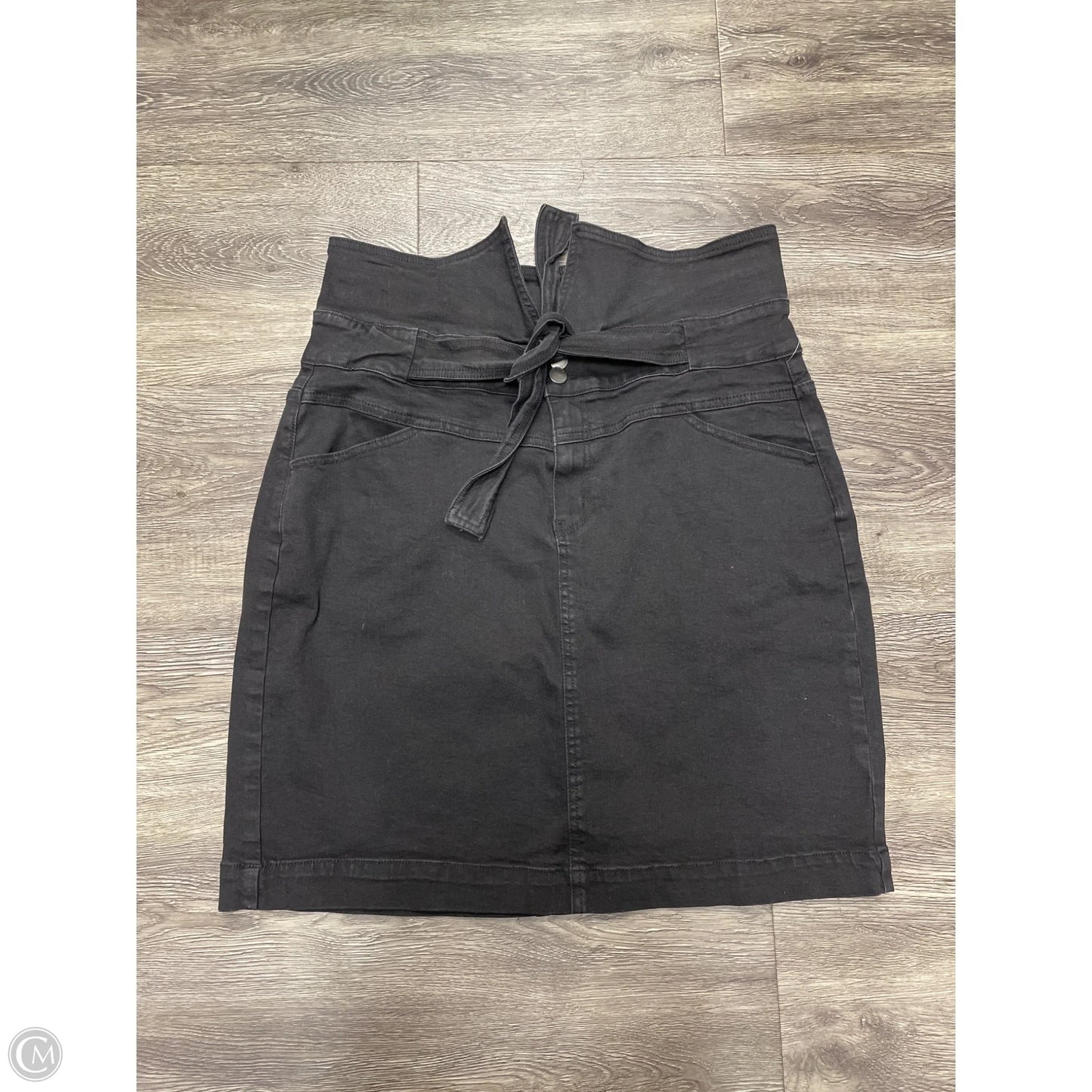 Skirt Mini & Short By City Chic In Black Denim, Size: S