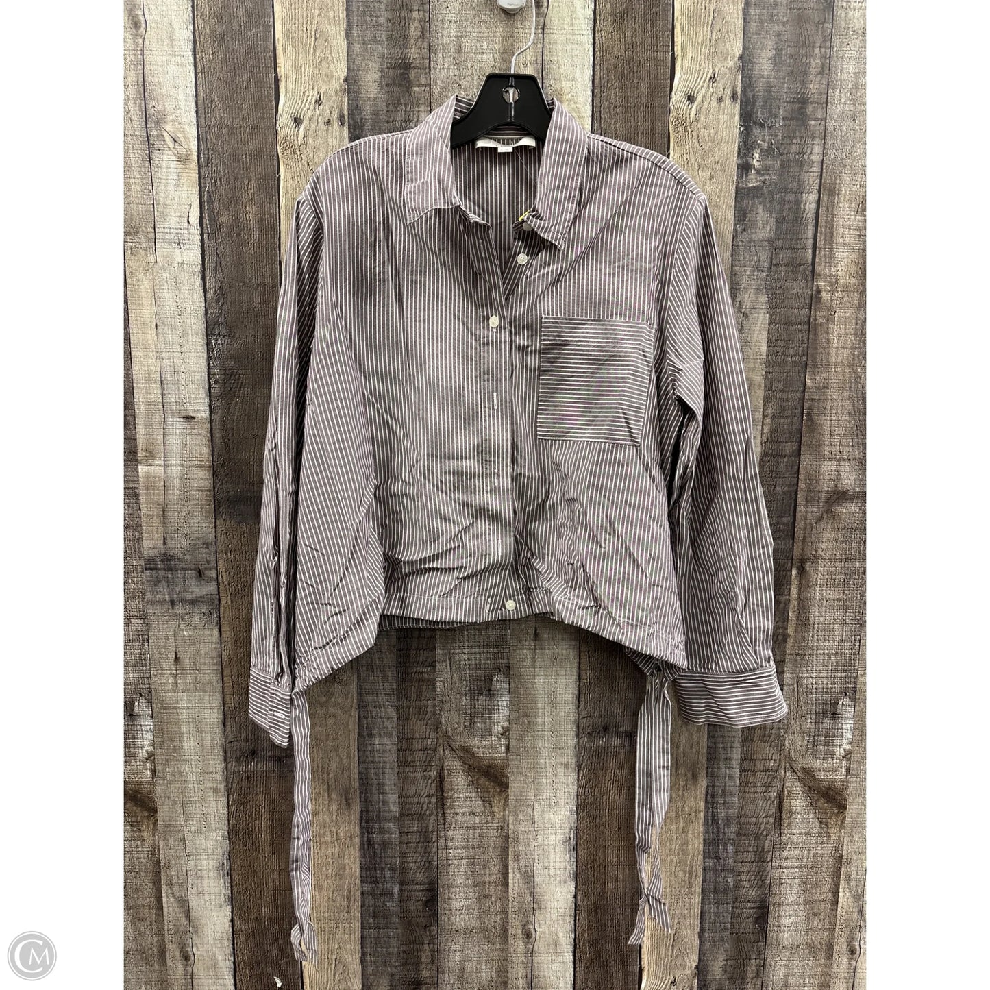 Top Long Sleeve By Loft In Striped Pattern, Size: M