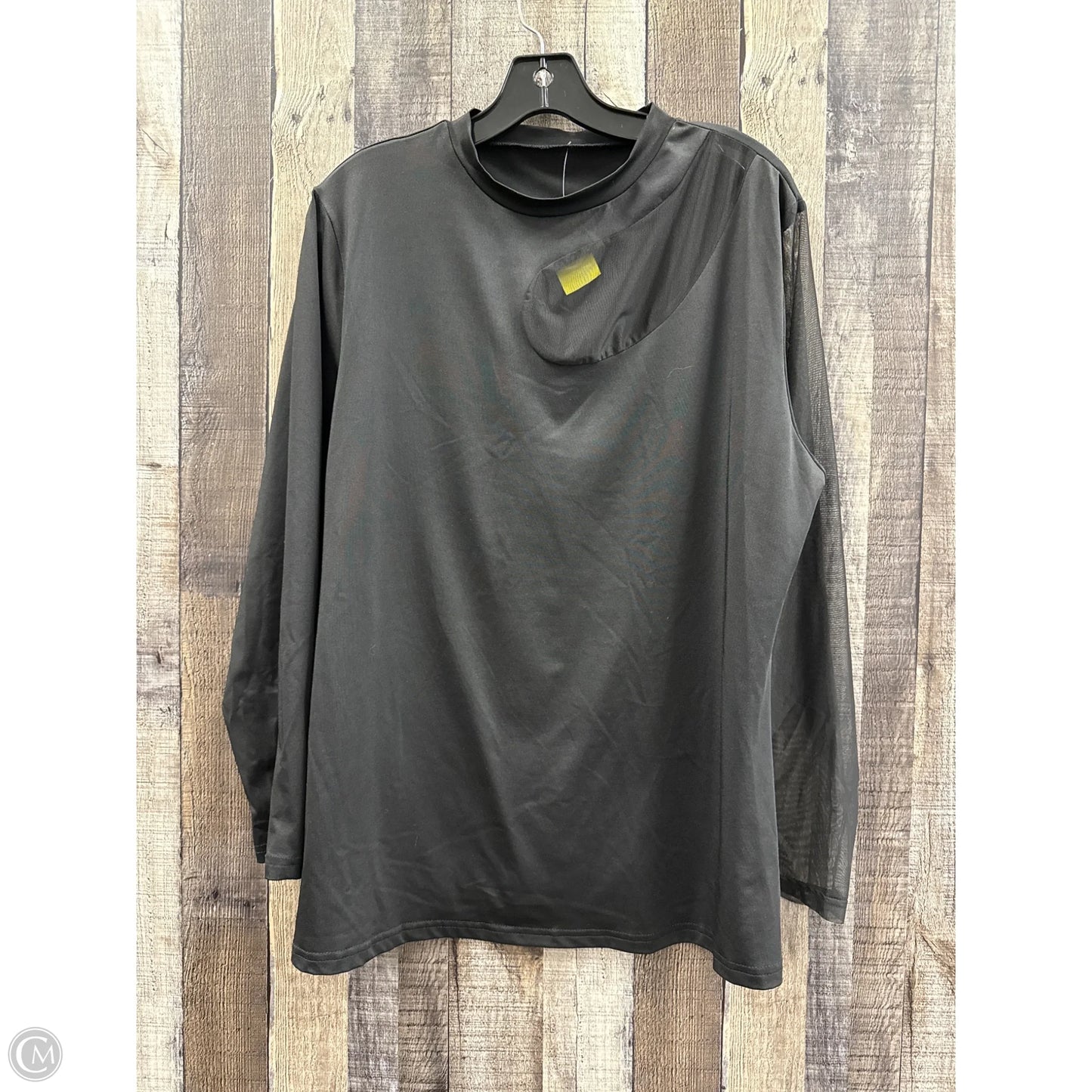 Top Long Sleeve By Shein In Black, Size: 3x