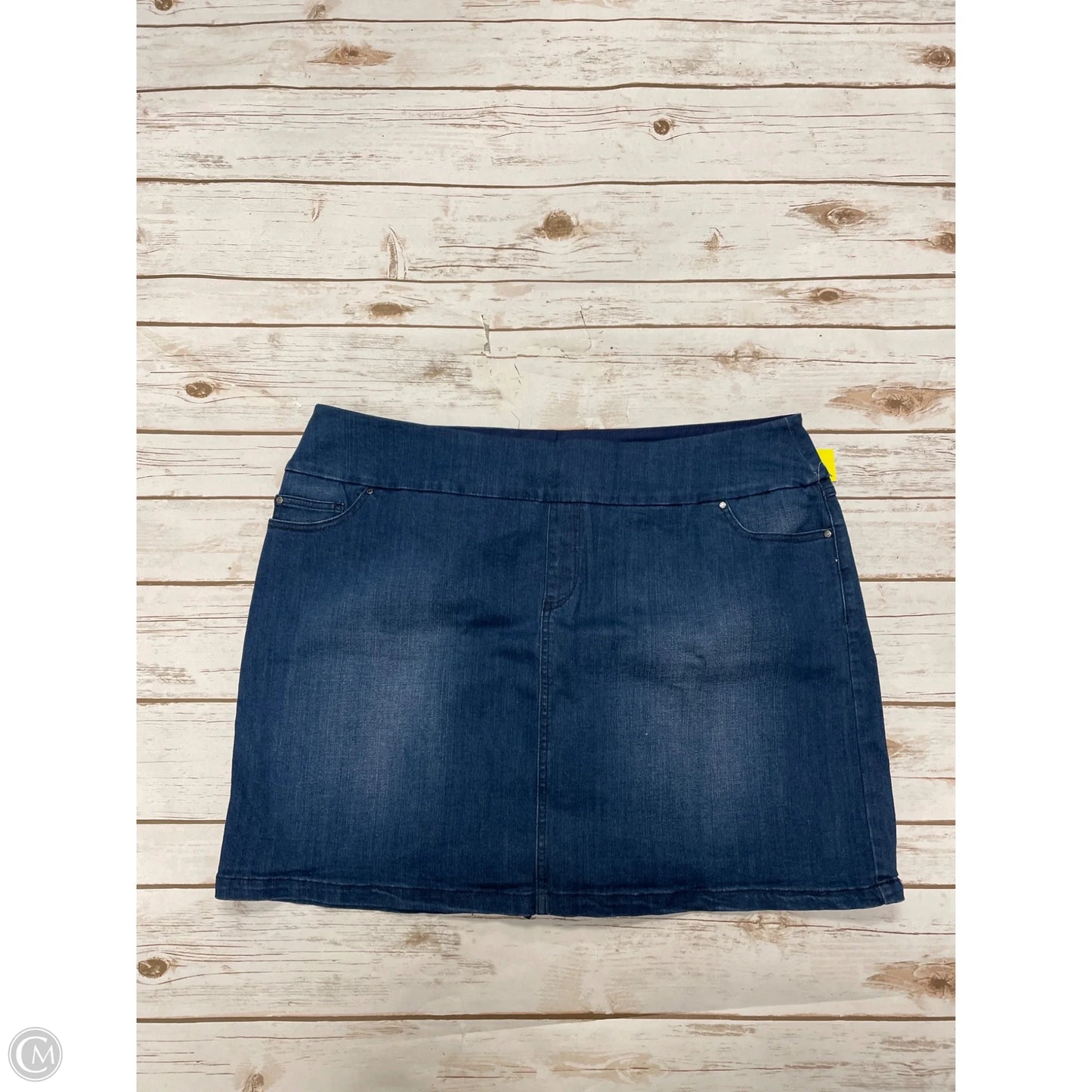 Skirt Mini & Short By Sc & Co In Blue Denim, Size: Xxl
