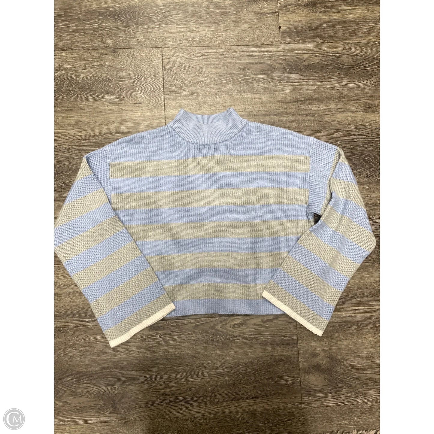 Sweater By Sincerely Jules In Blue & Tan, Size: L