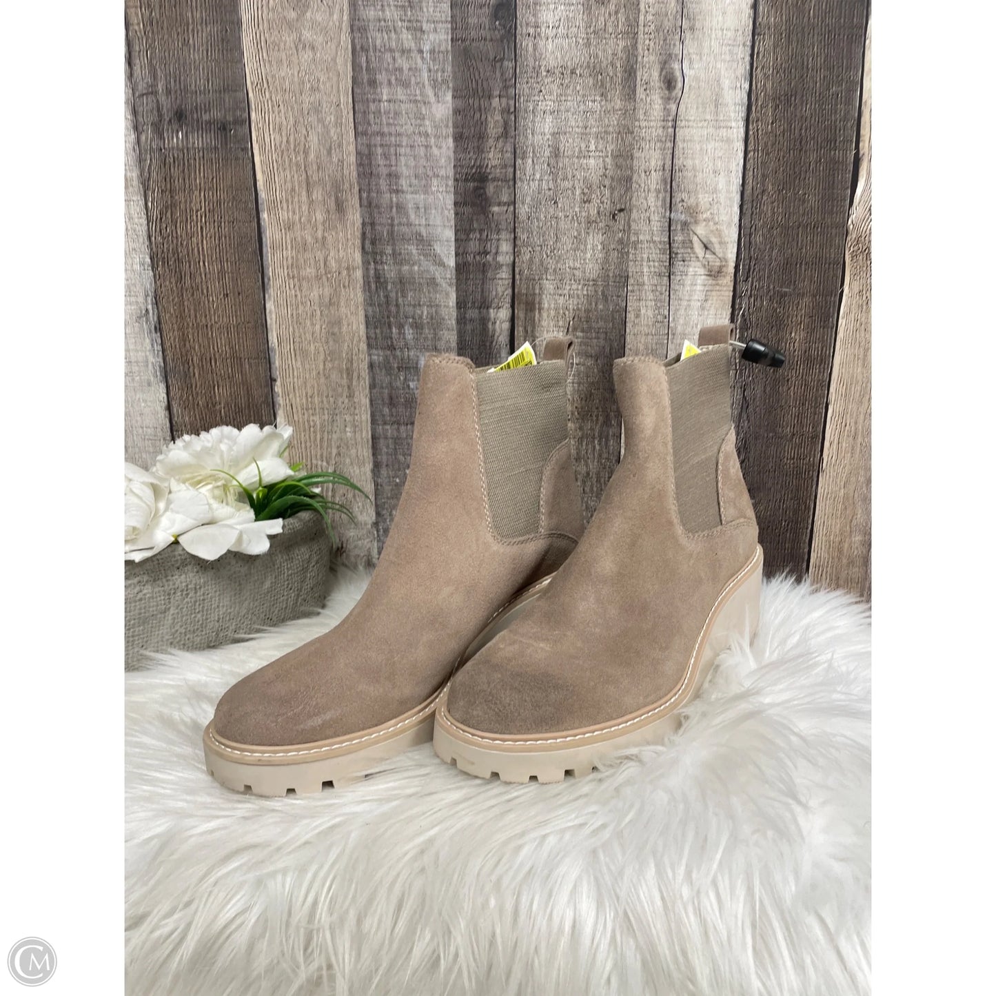 Boots Ankle Heels By Dolce Vita In Tan, Size: 8.5