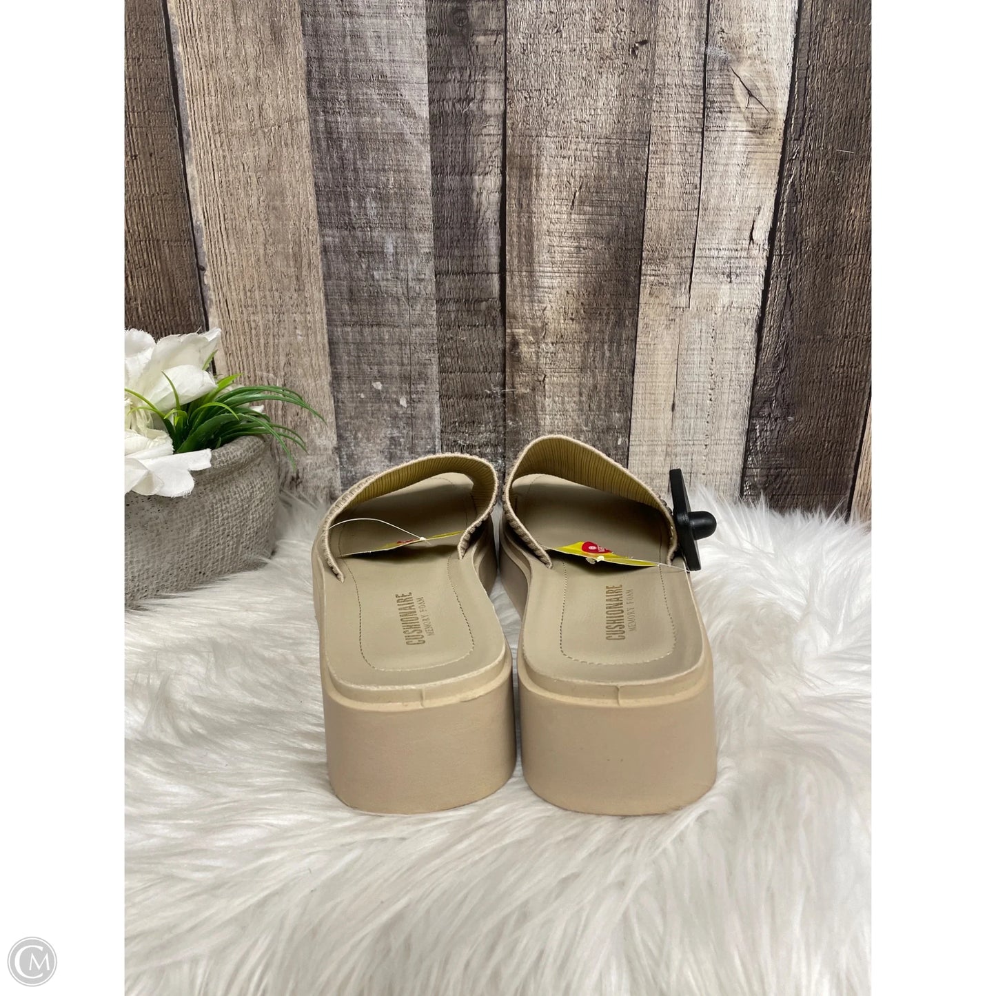 Sandals Flats By Cushionaire In Tan, Size: 9