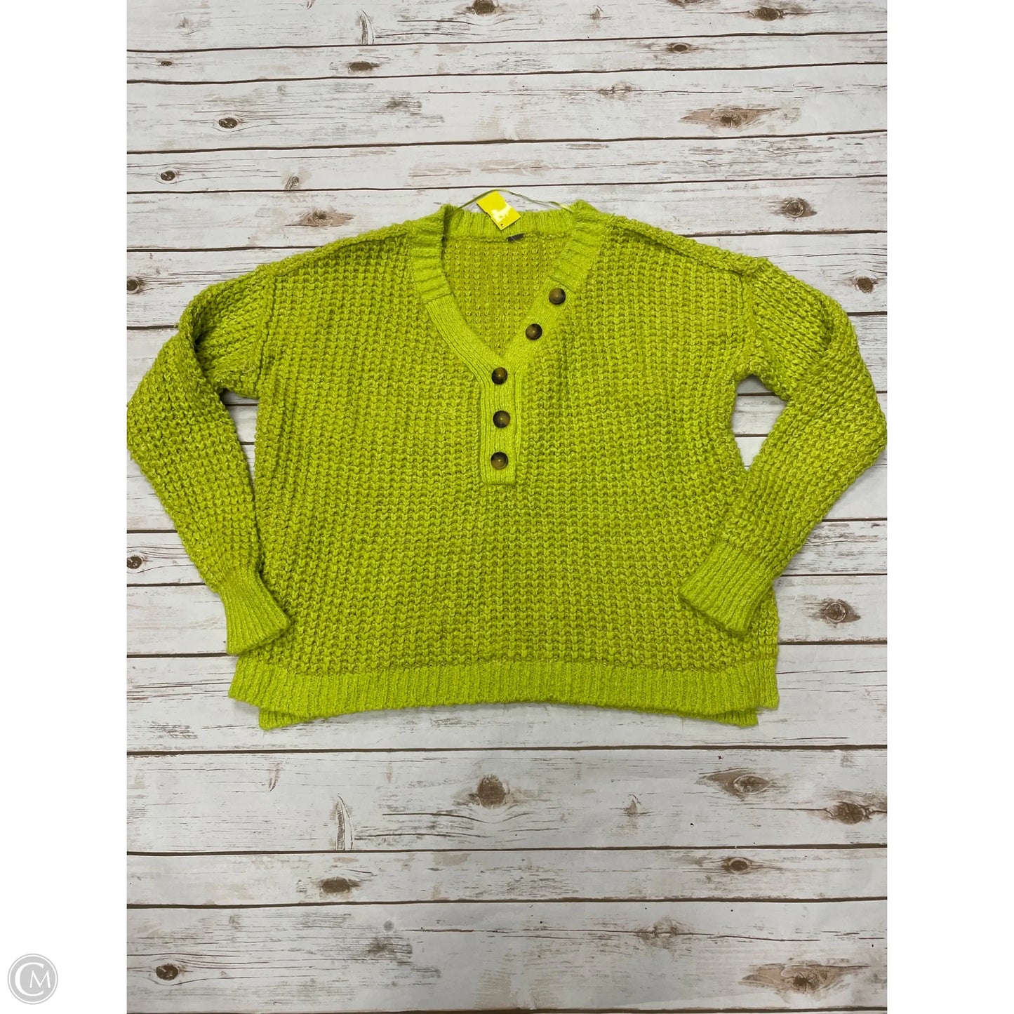 Sweater Cardigan By Free People In Green, Size: L