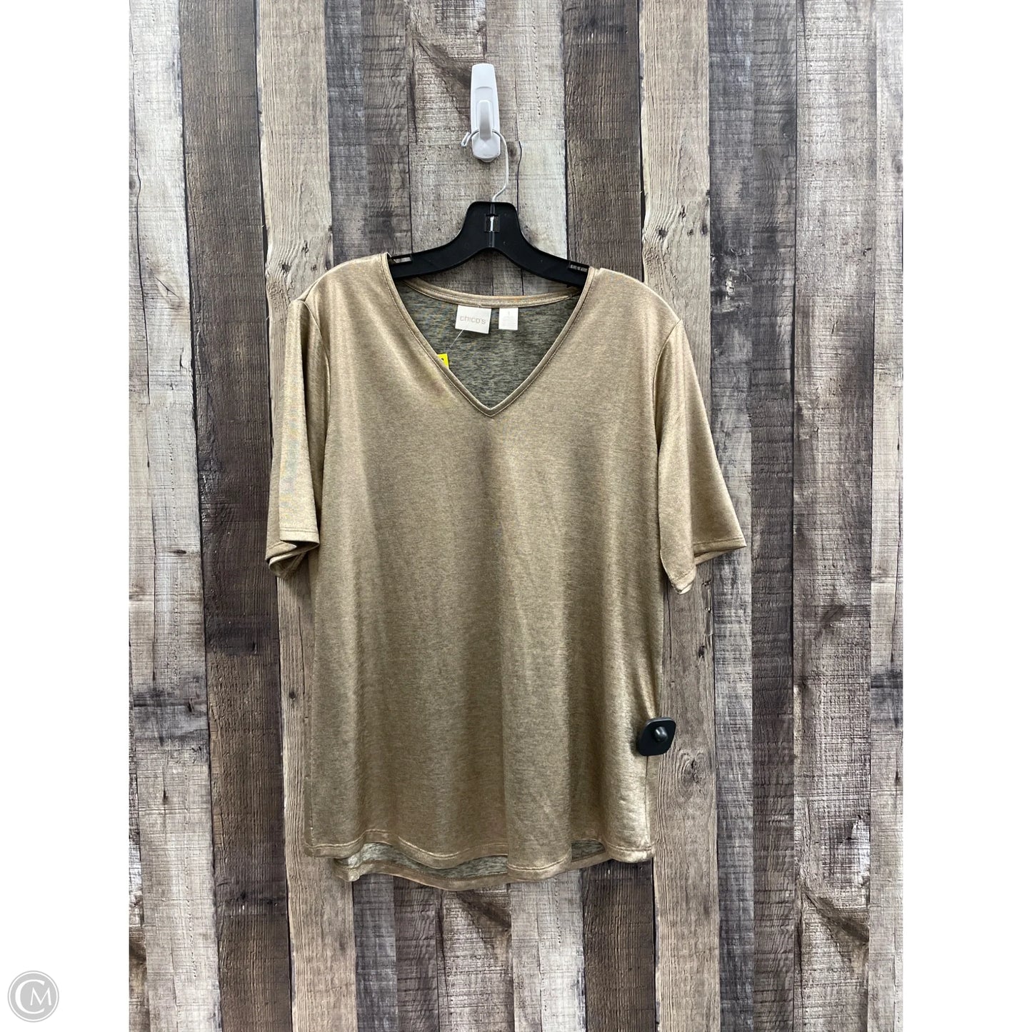 Top Short Sleeve By Chicos In Copper, Size: M