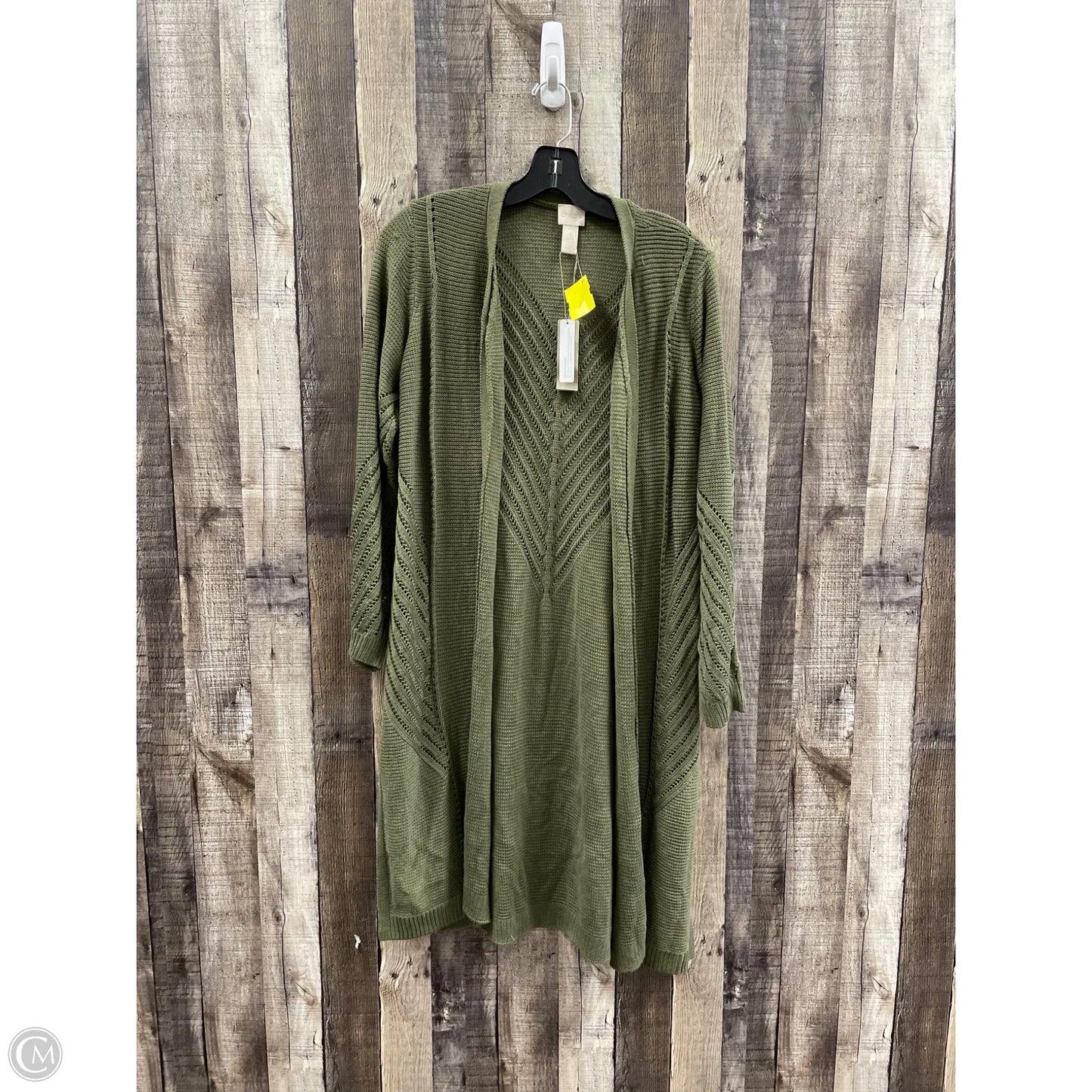 Sweater Cardigan By Chicos In Green, Size: M