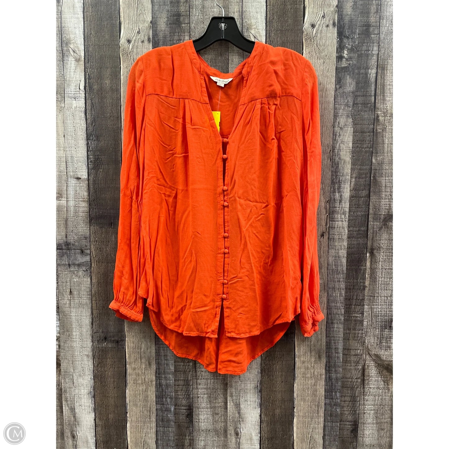 Top Long Sleeve By Lucky Brand In Orange, Size: S