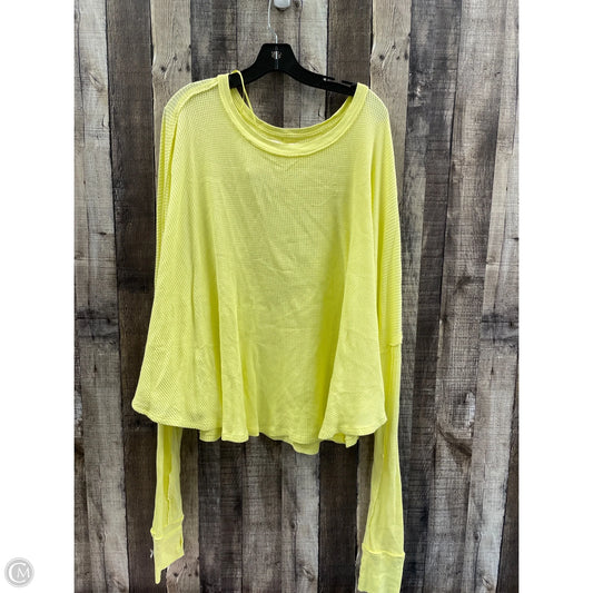 Top Long Sleeve By We The Free In Yellow, Size: L
