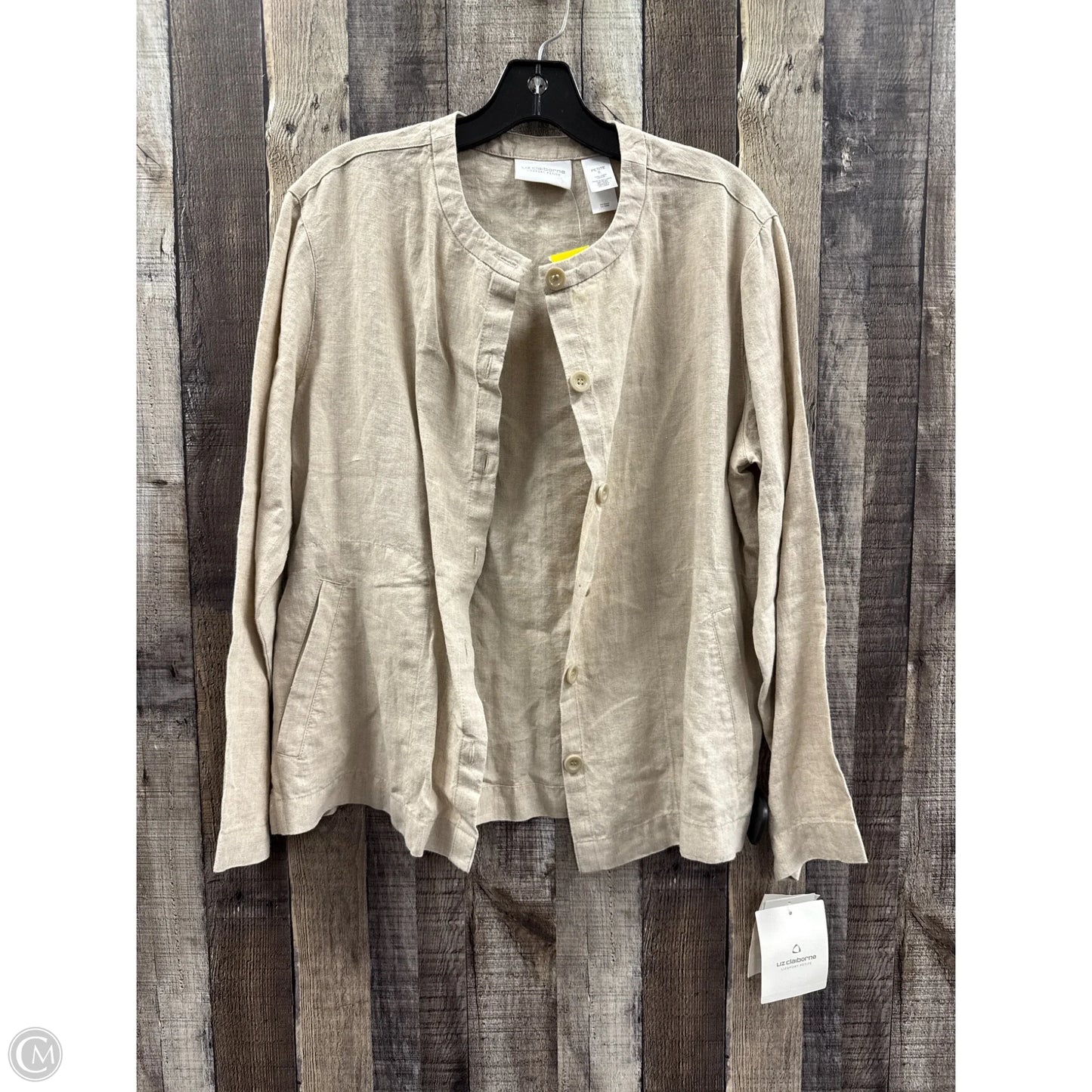 Top Long Sleeve By Liz Claiborne In Tan, Size: Sp