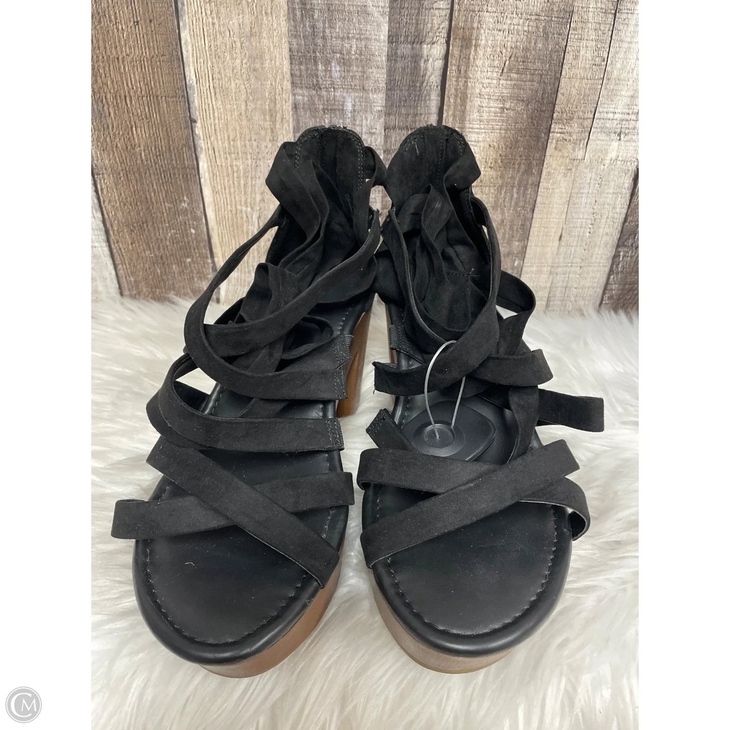 Sandals Heels Block By Torrid In Black, Size: 9.5