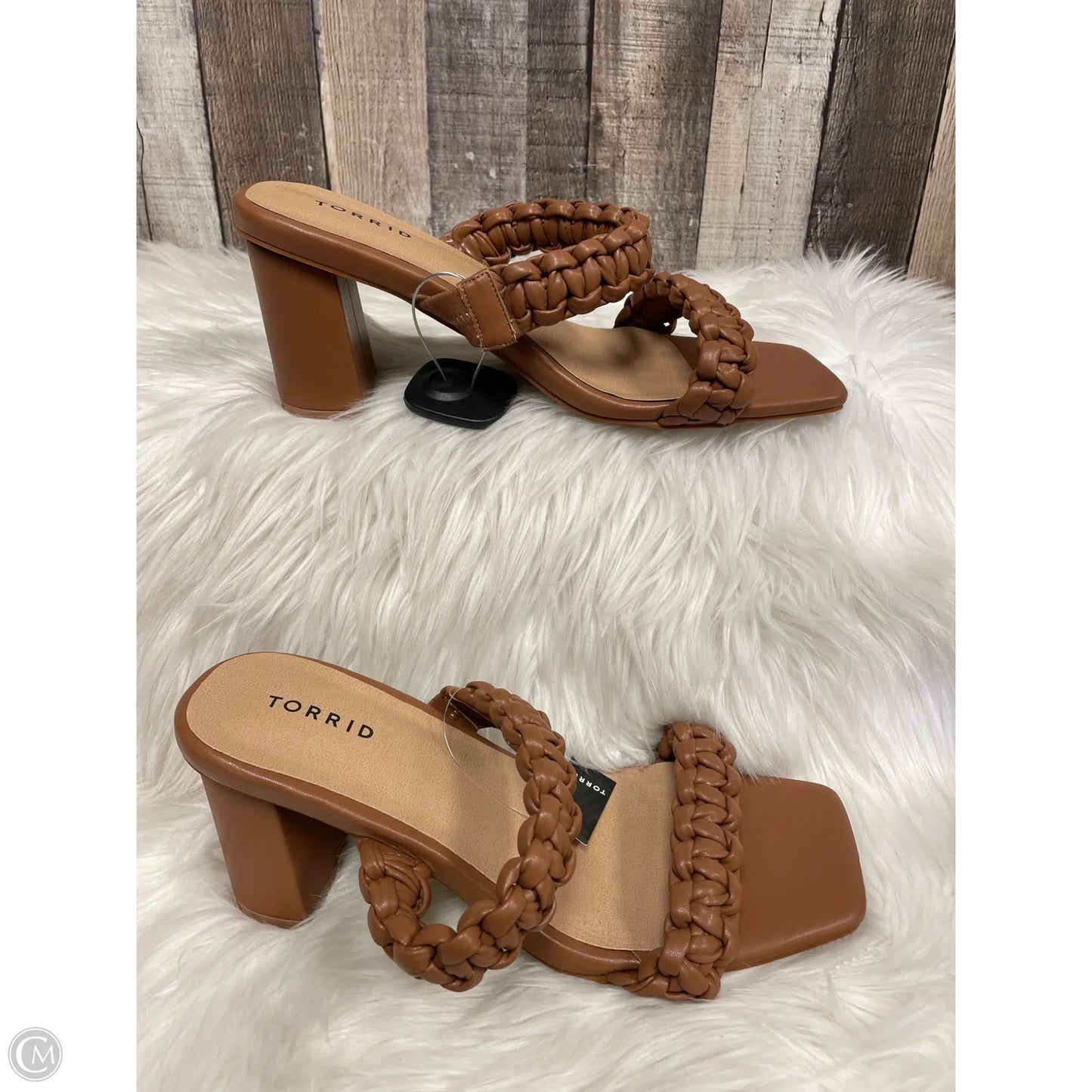 Sandals Heels Block By Torrid In Brown, Size: 10