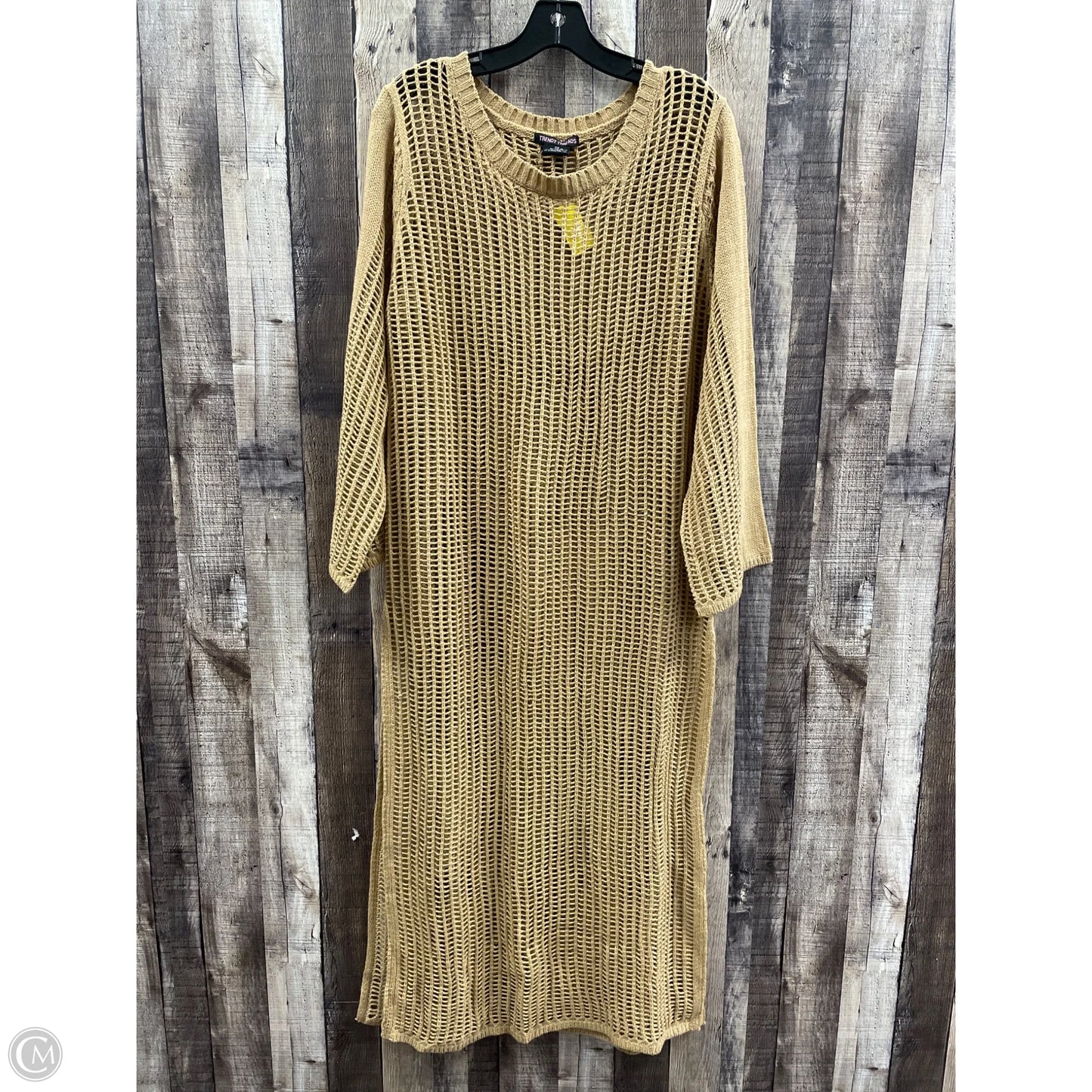 Dress Sweater By Cme In Tan, Size: 2x