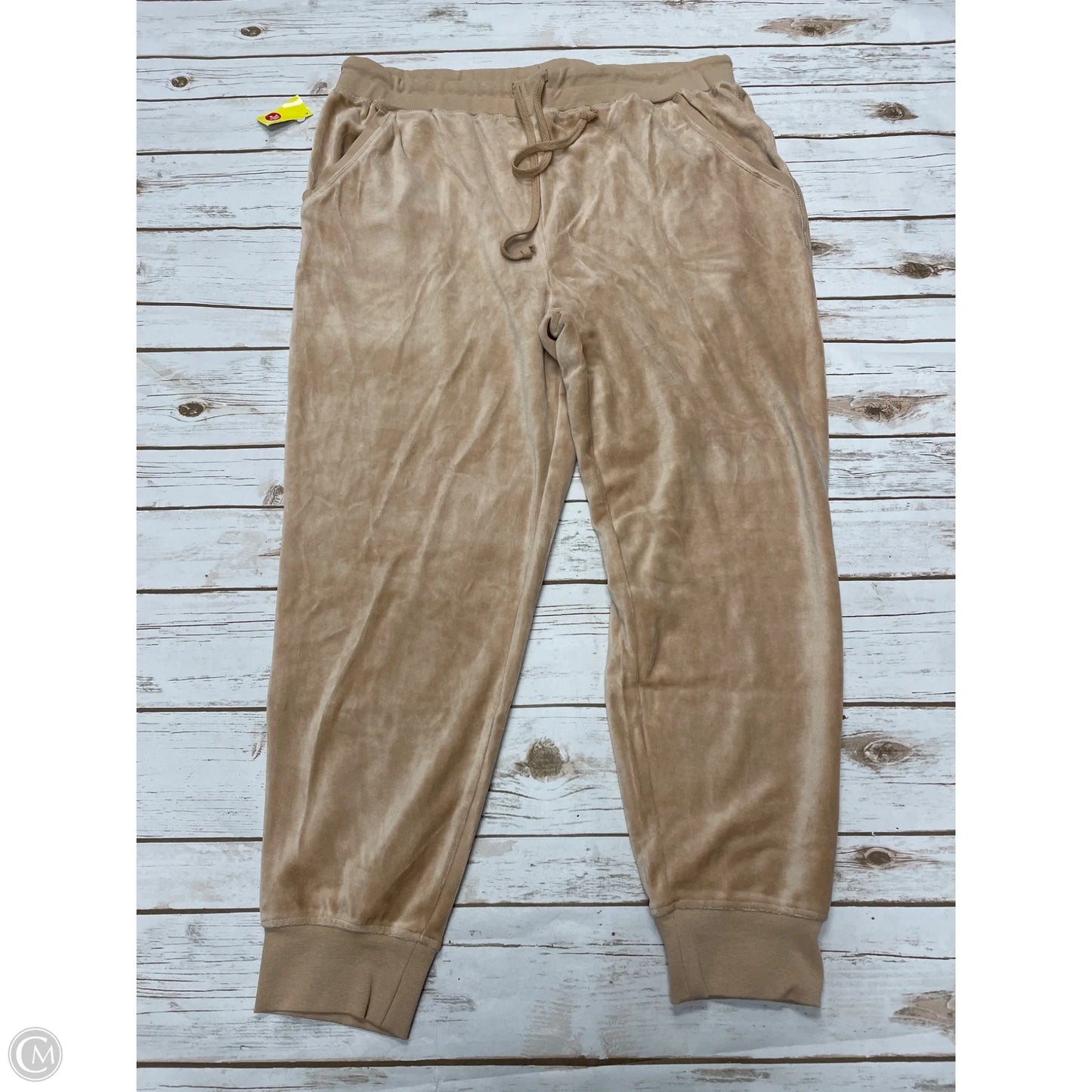 Athletic Pants 2pc By Fashion Nova In Tan, Size: 2x
