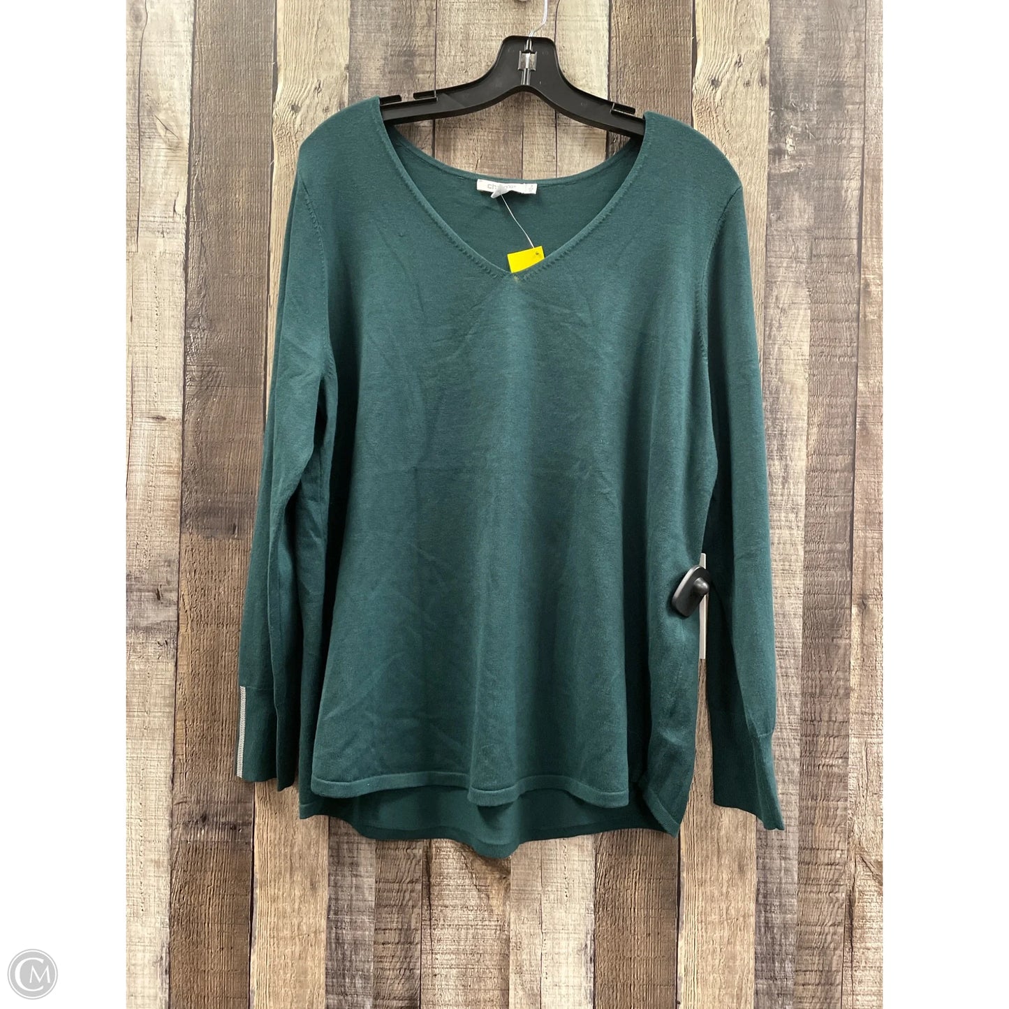 Top Long Sleeve By Chicos In Green, Size: Xl