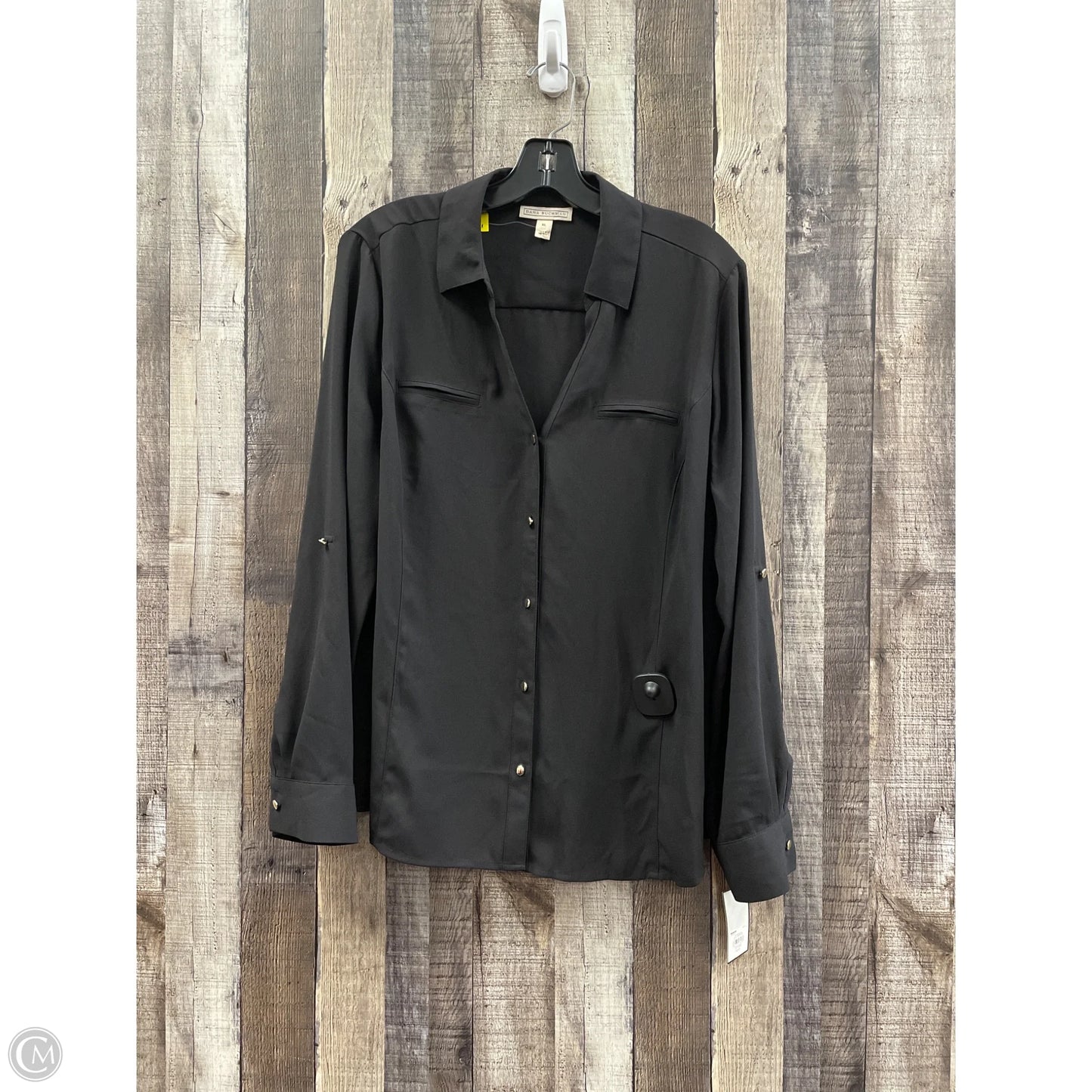 Top Long Sleeve By Dana Buchman In Black, Size: Xl