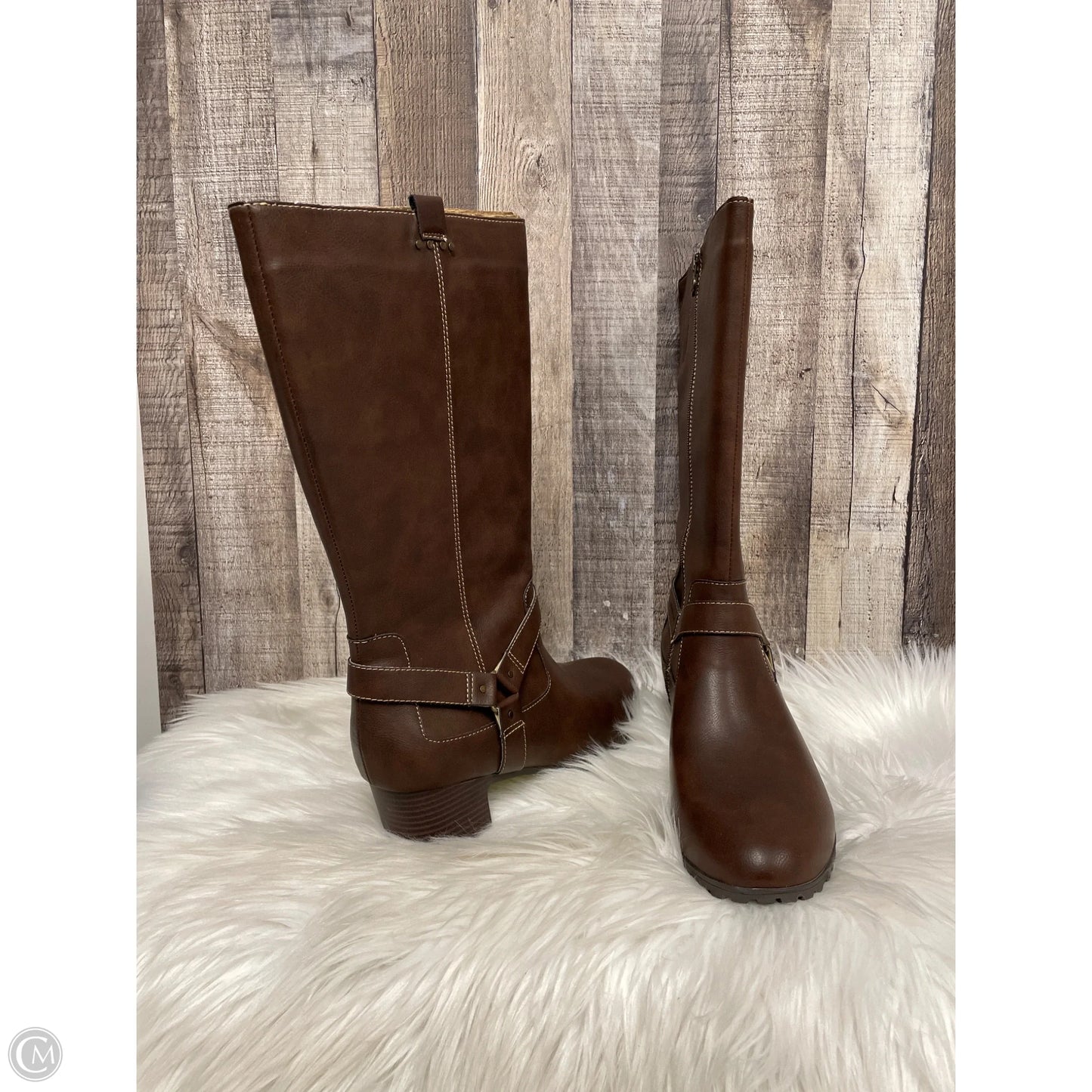 Boots Knee Heels By Jbu By Jambu In Brown, Size: 12