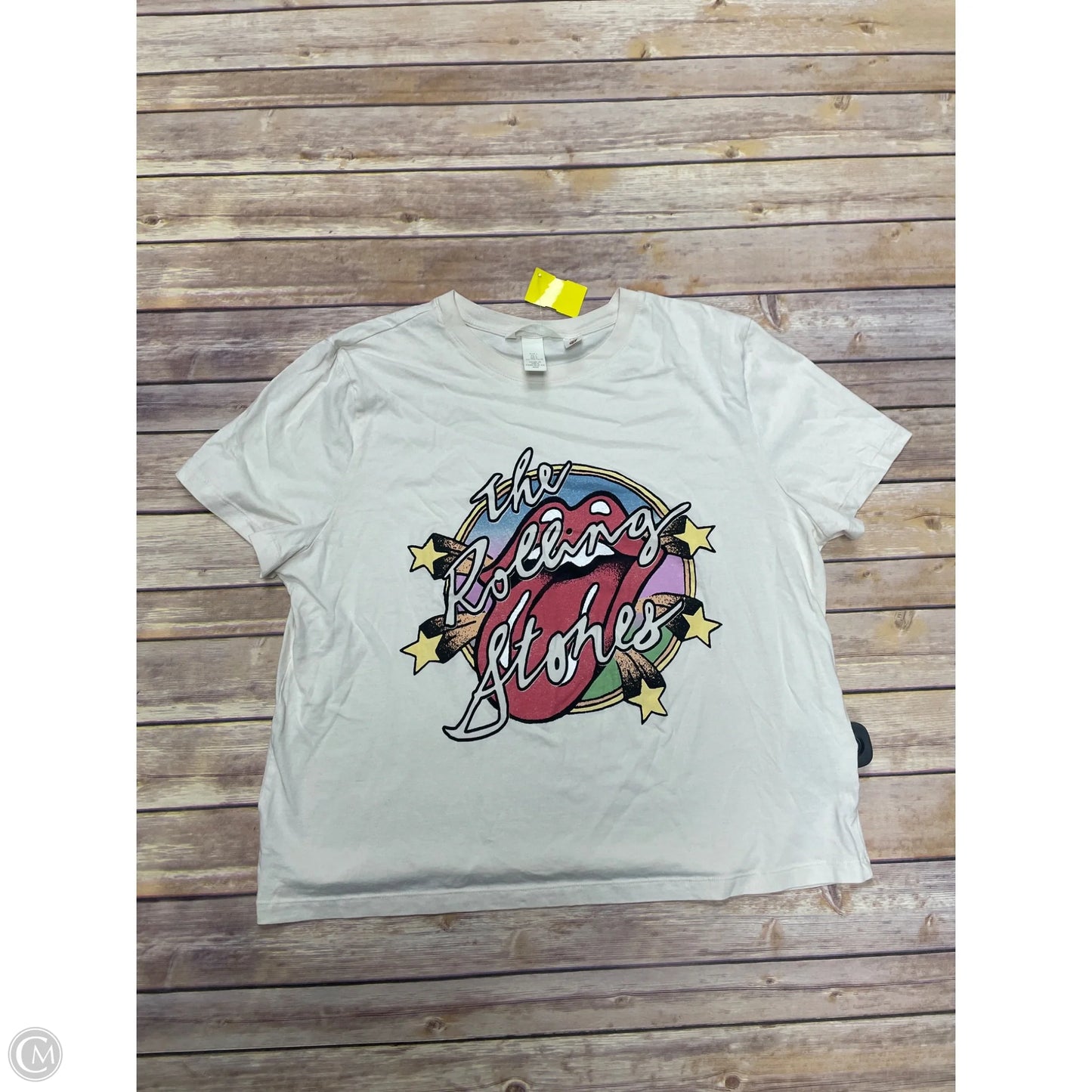 Top Short Sleeve By H&m In Multi-colored, Size: L