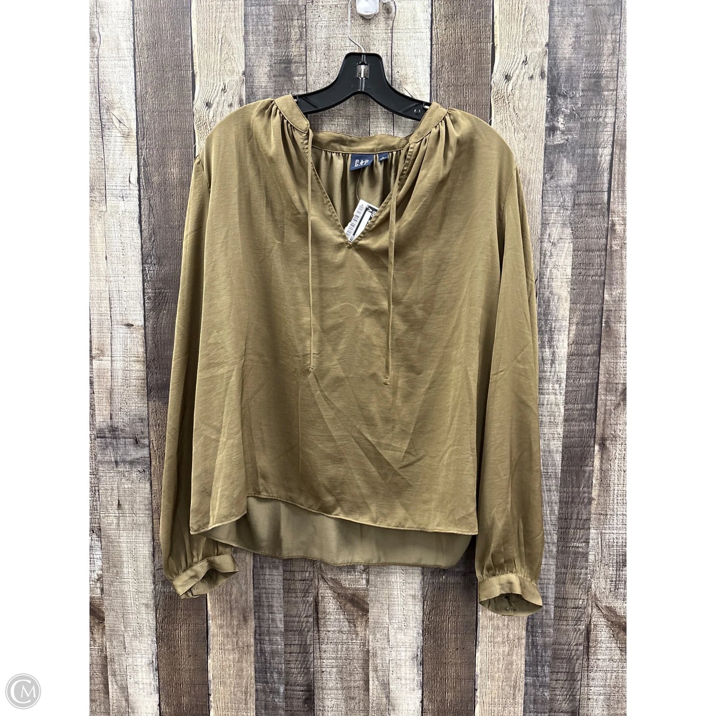 Top Long Sleeve By Gap In Brown, Size: L