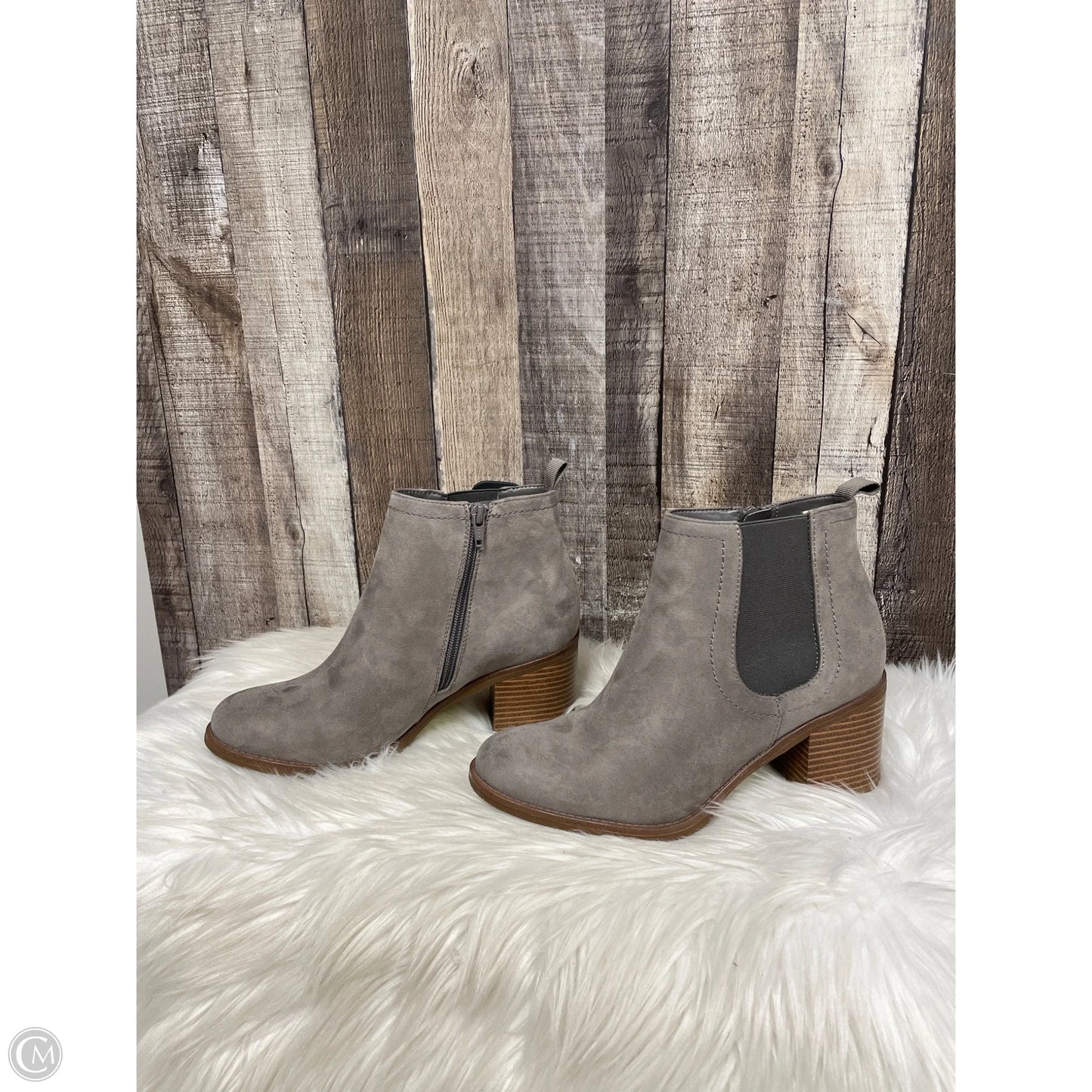 Boots Ankle Heels By Sonoma In Grey, Size: 9.5