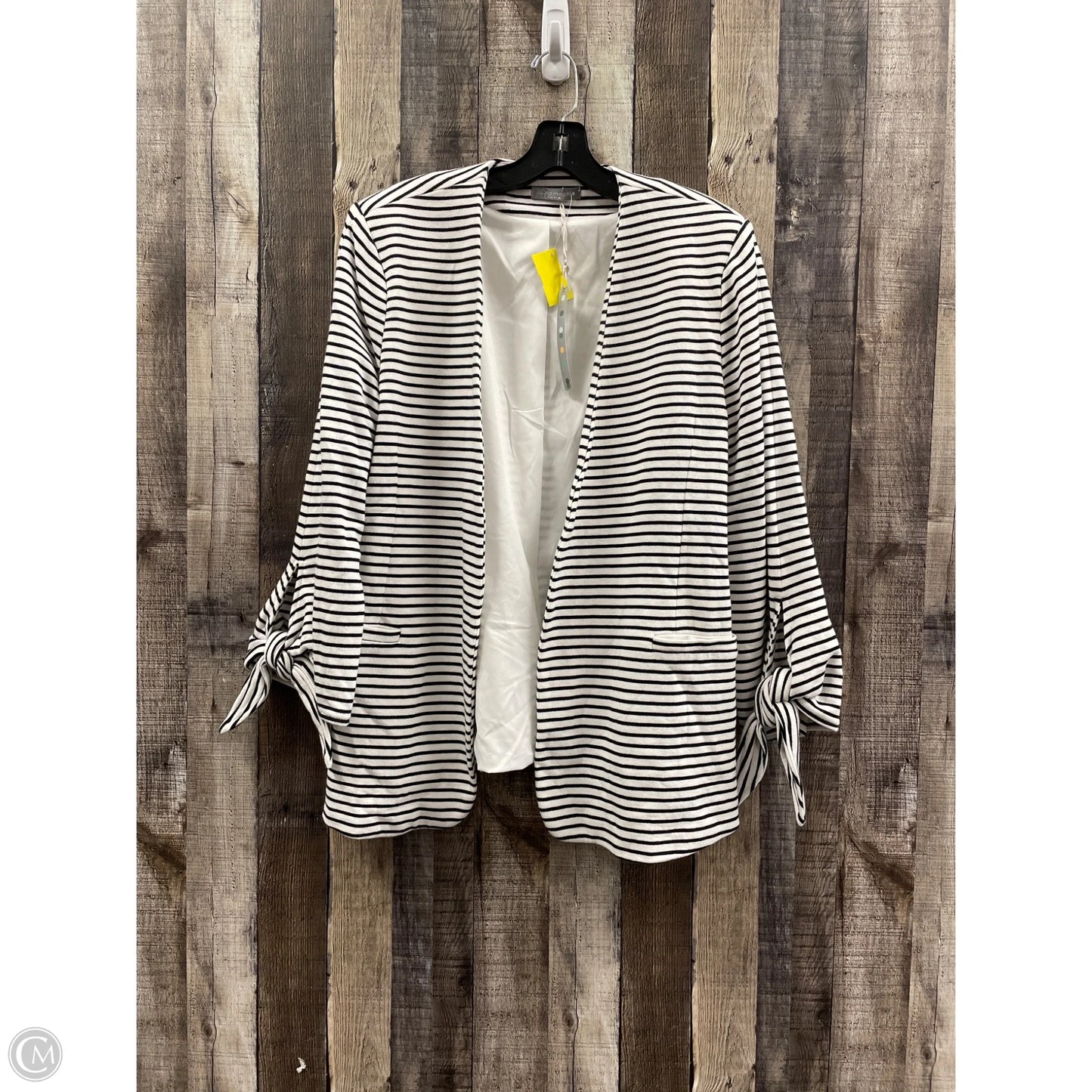 Blazer By Olivia Moon In Striped Pattern, Size: M