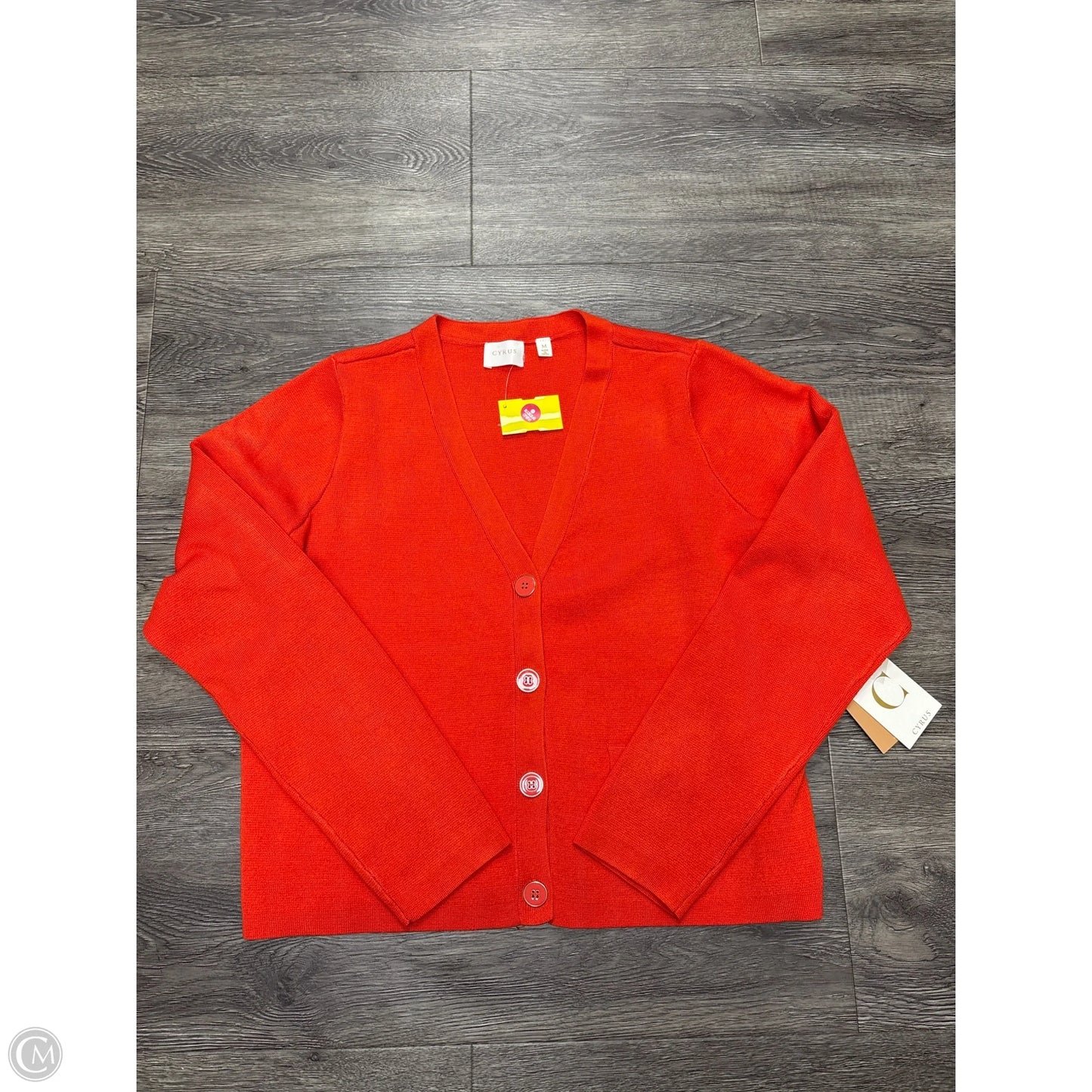 Sweater Cardigan By Cyrus In Orange, Size: M