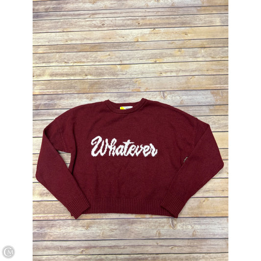 Sweater By No Boundaries In Maroon, Size: Xs