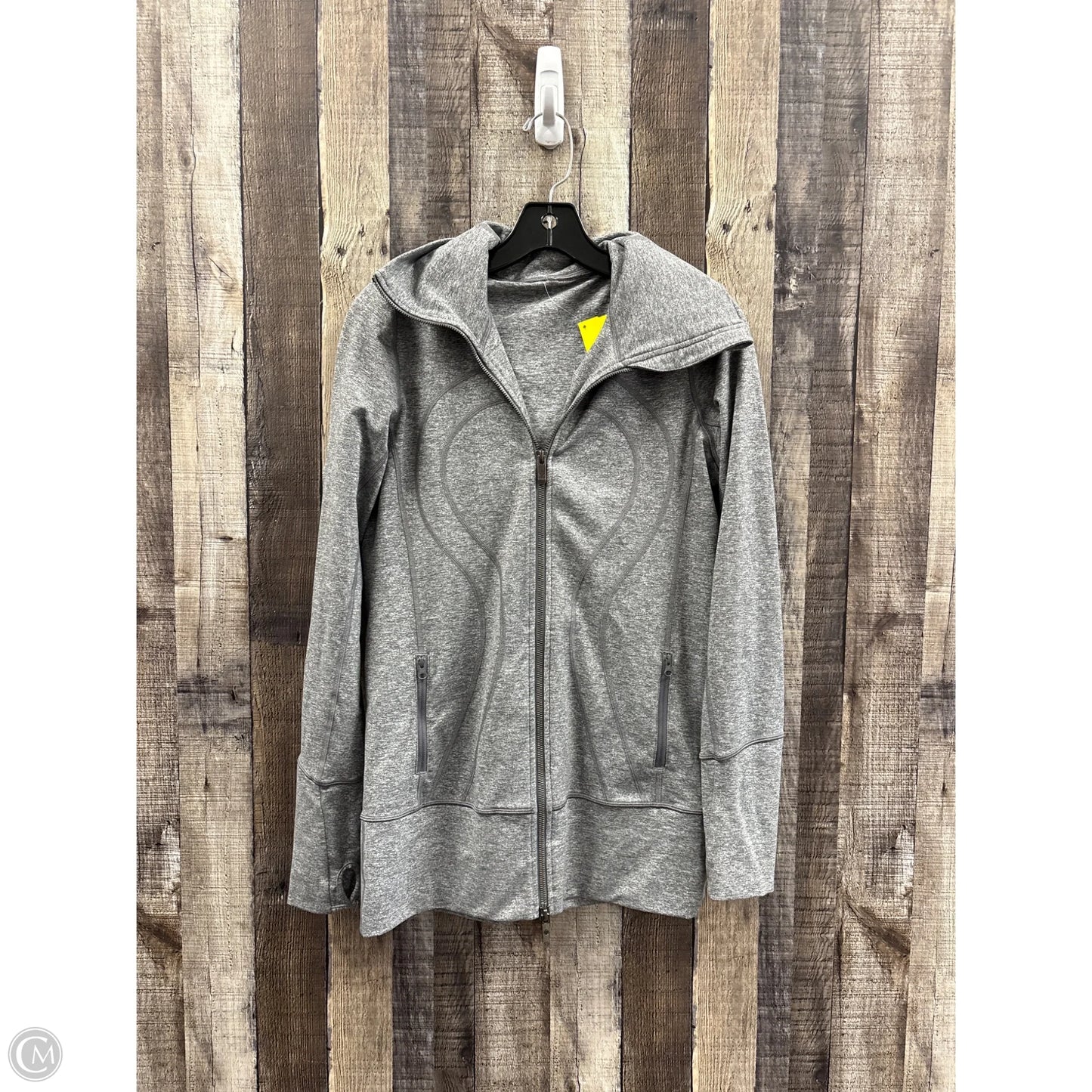 Athletic Jacket By Lululemon In Grey, Size: 8
