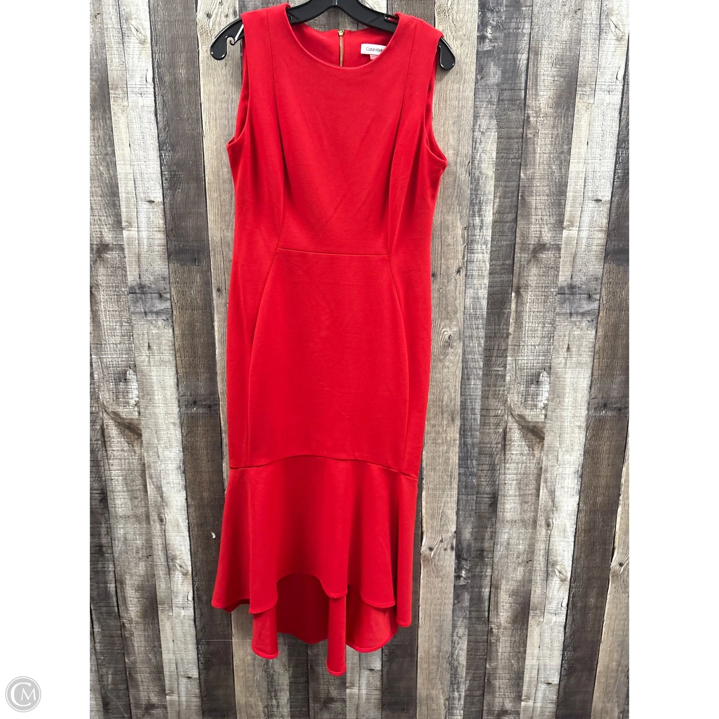 Dress Casual Maxi By Calvin Klein In Red, Size: 10