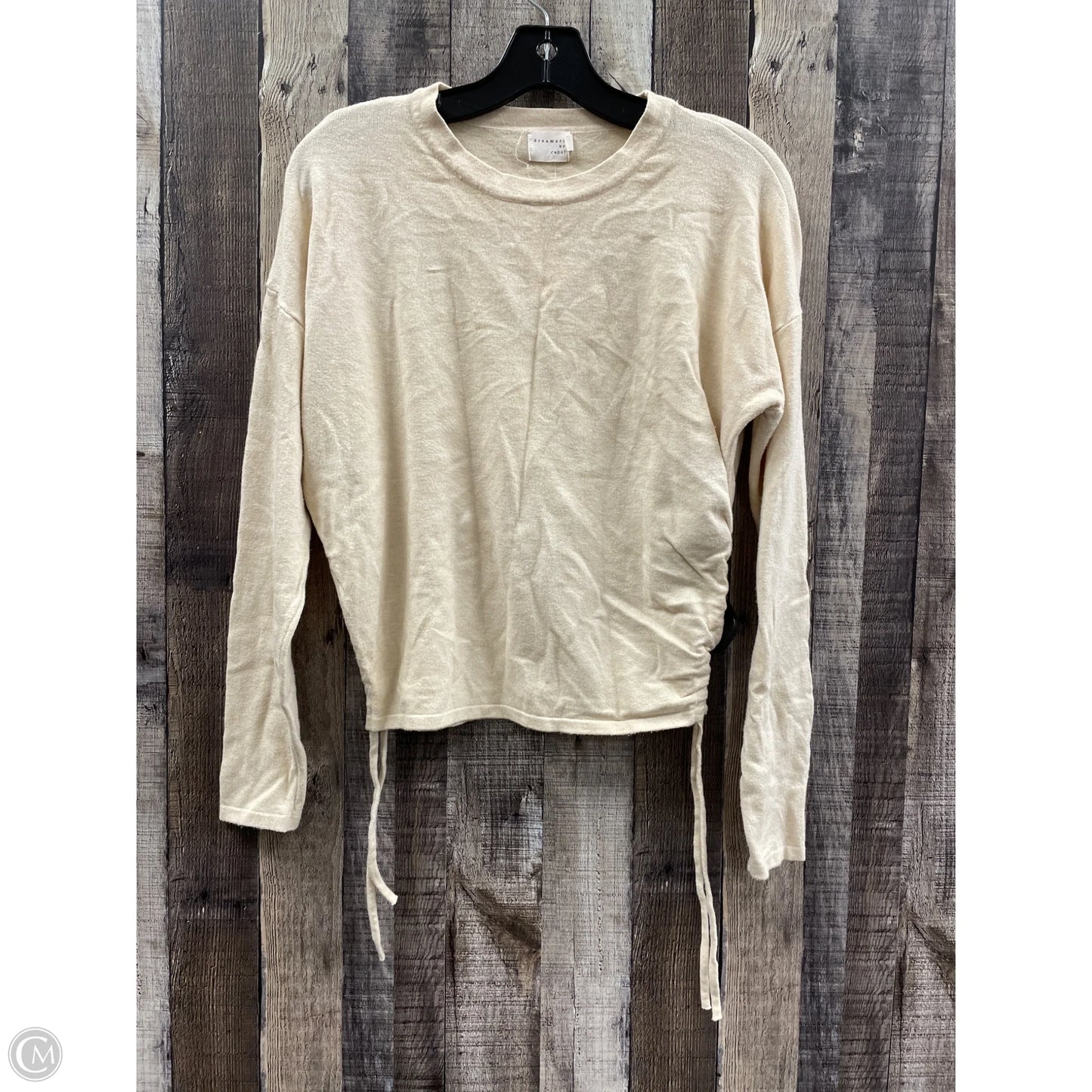 Top Long Sleeve By Dreamers In Cream, Size: S