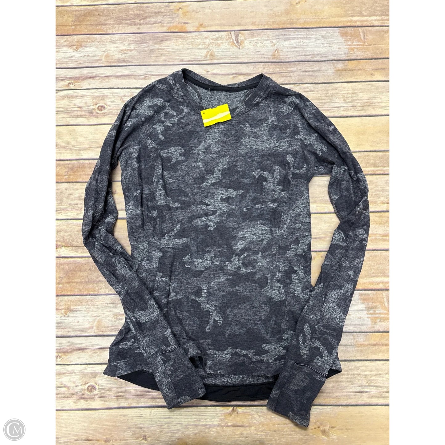 Athletic Top Long Sleeve Crewneck By Lululemon In Camouflage Print, Size: 8