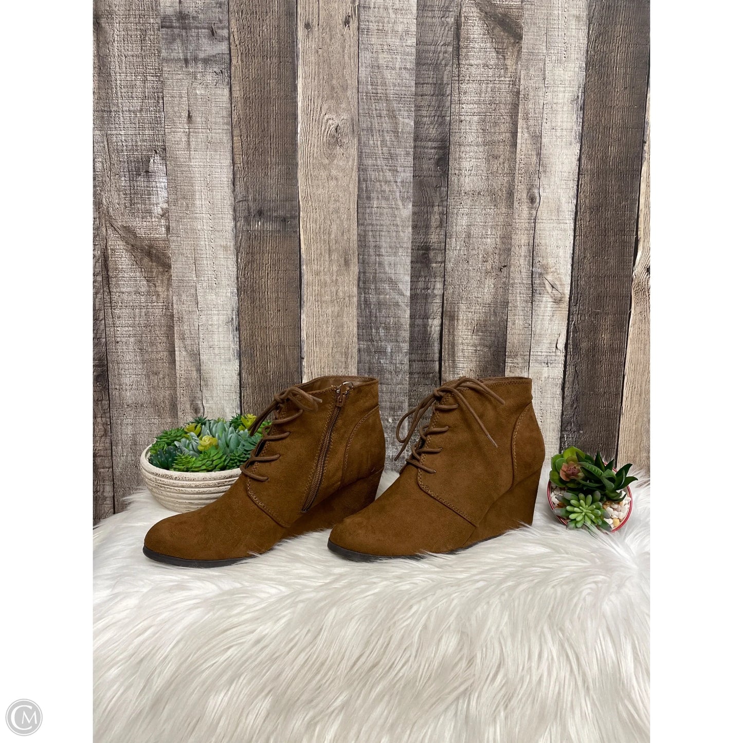 Boots Ankle Heels By America Rag In Brown, Size: 10