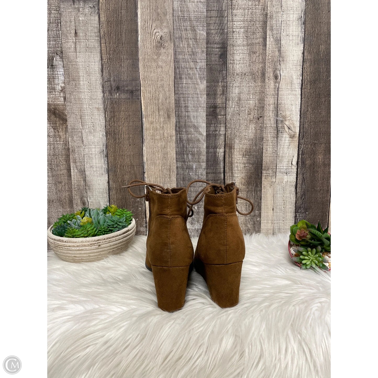 Boots Ankle Heels By America Rag In Brown, Size: 10