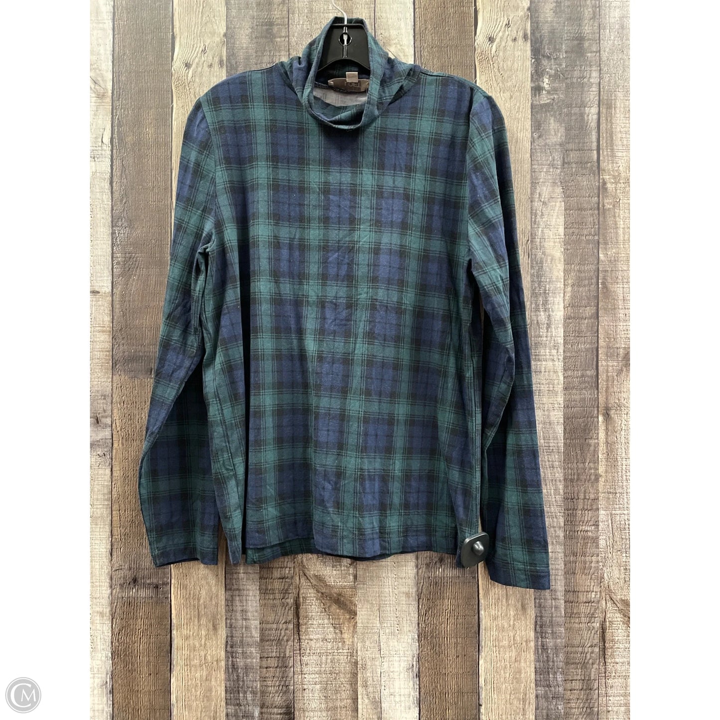 Top Long Sleeve By Loft In Blue & Green, Size: Xl