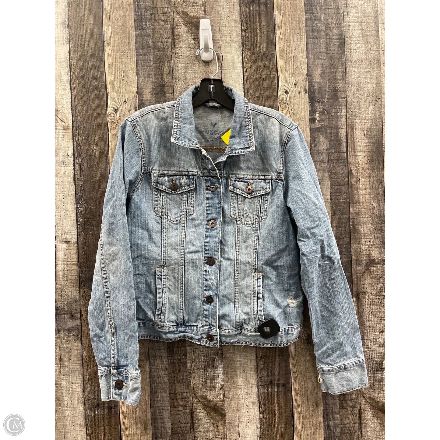Jacket Denim By American Eagle In Blue Denim, Size: Xl