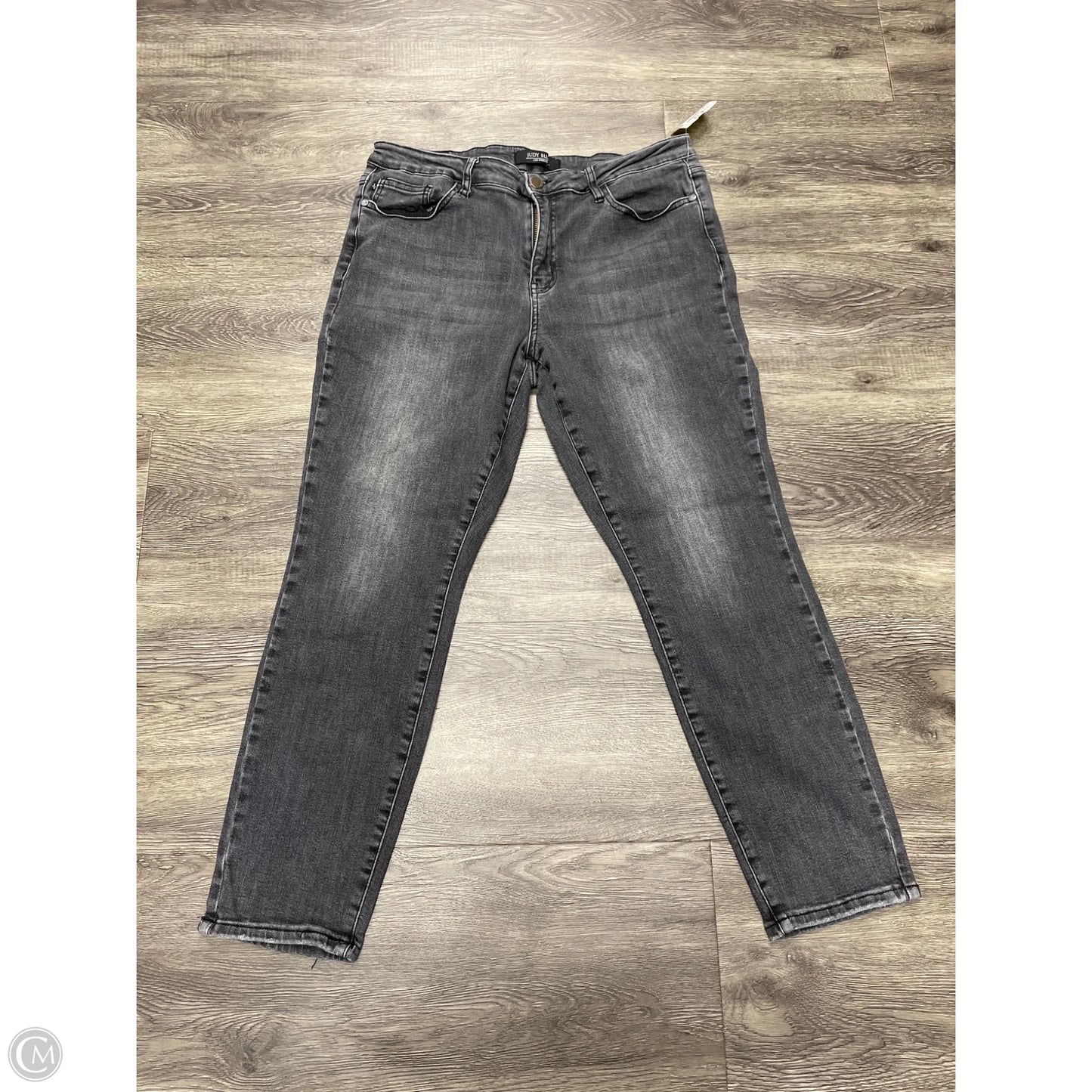 Jeans Straight By Judy Blue In Grey Denim, Size: 14