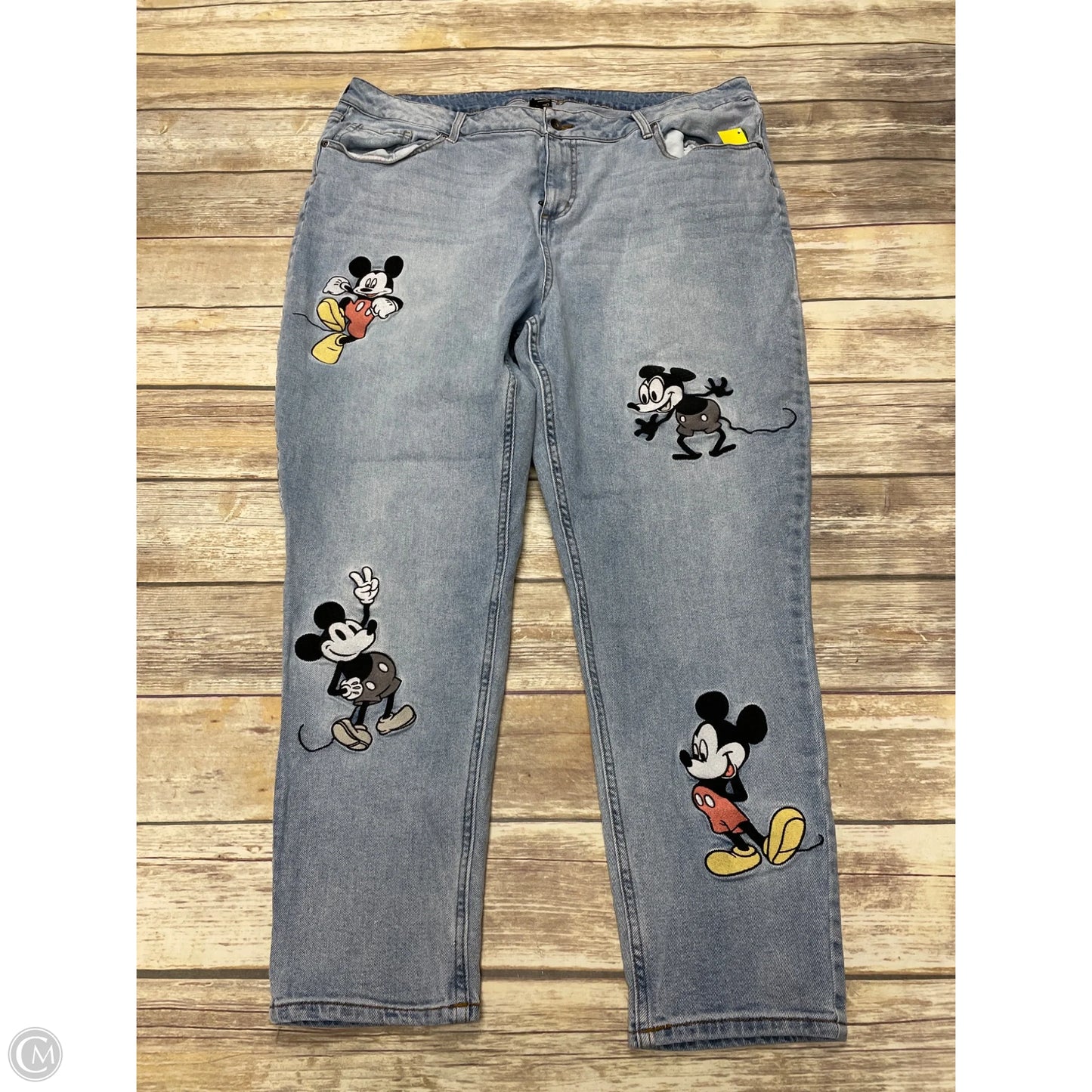 Jeans Straight By Disney In Blue Denim, Size: 20